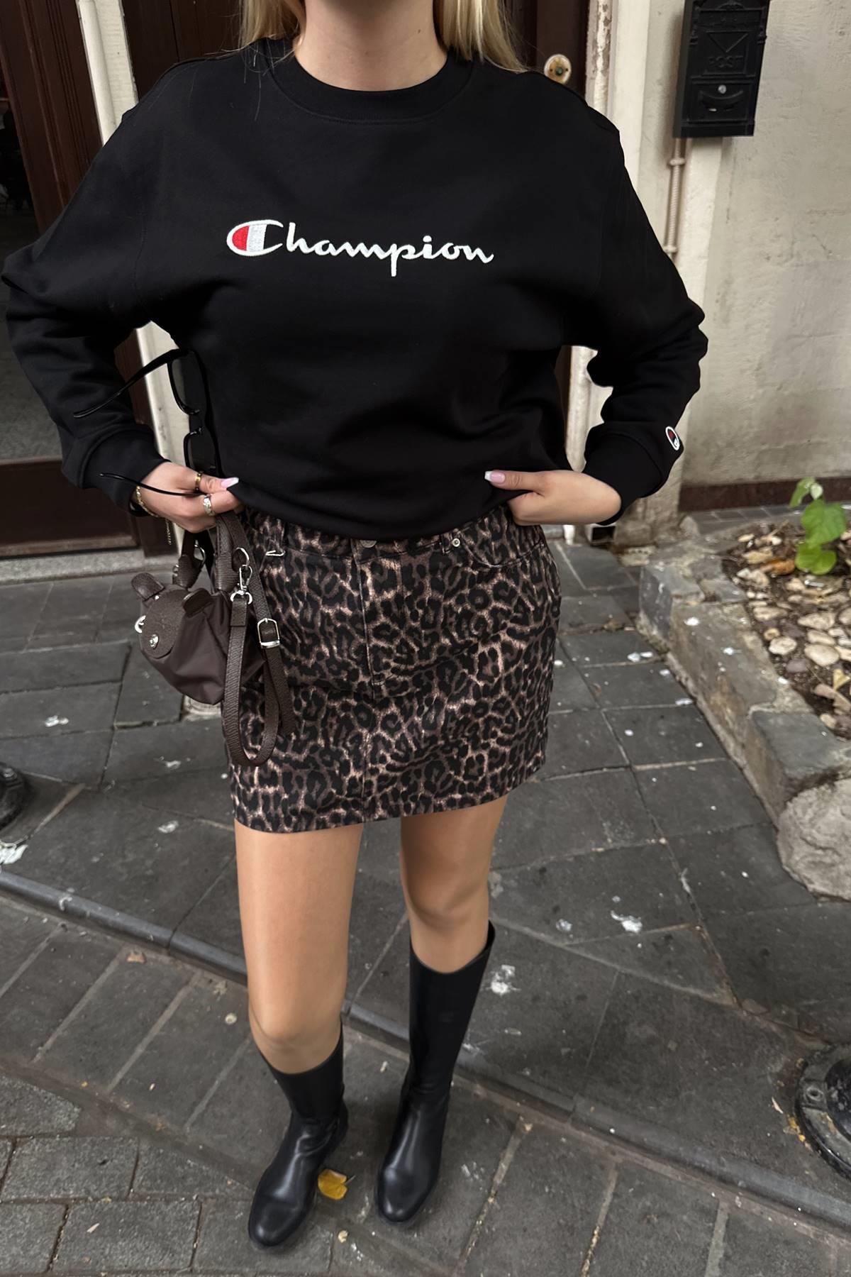 LEOPAR DESEN MİNİ ETEK