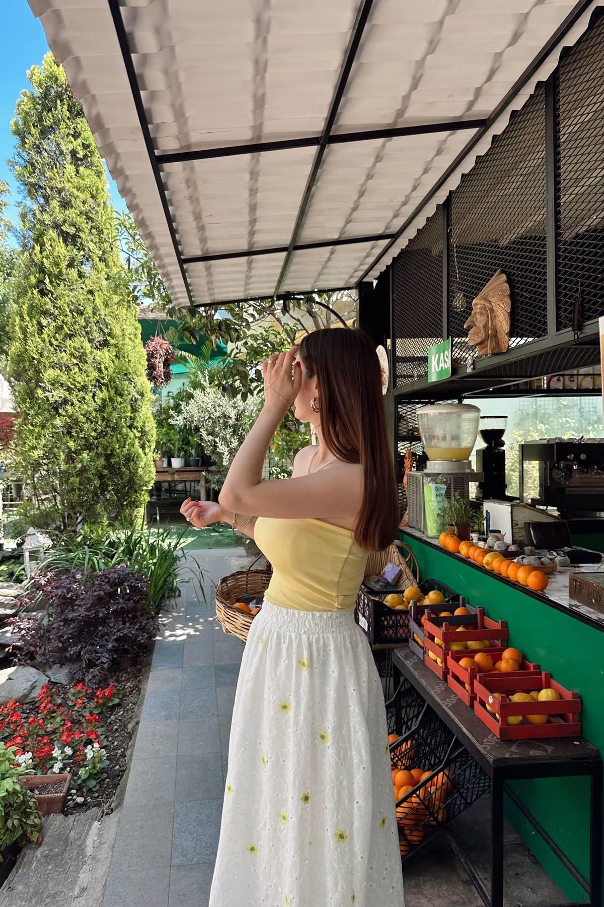 NAKIŞ DETAYLI BRODE ETEK