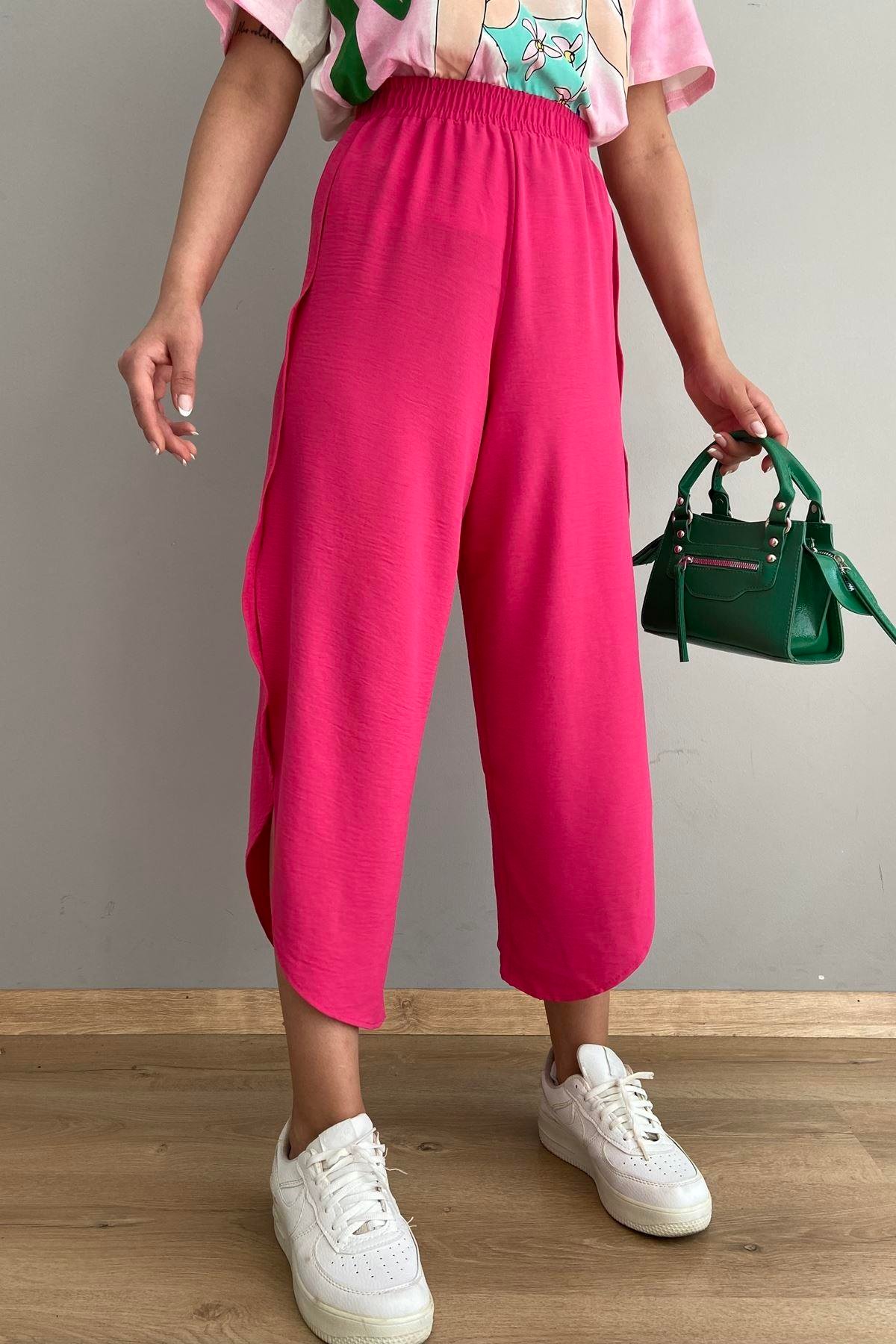 OVAL PAÇA YIRTMAÇLI PANTOLON