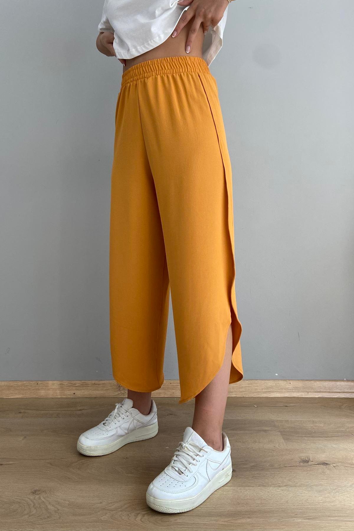 OVAL PAÇA YIRTMAÇLI PANTOLON
