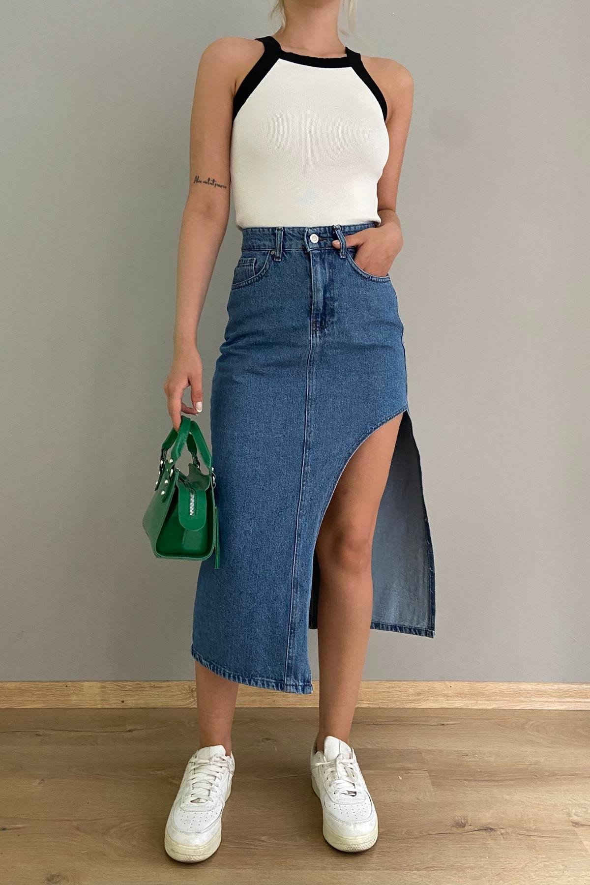 YIRTMAÇLI UZUN KOT ETEK