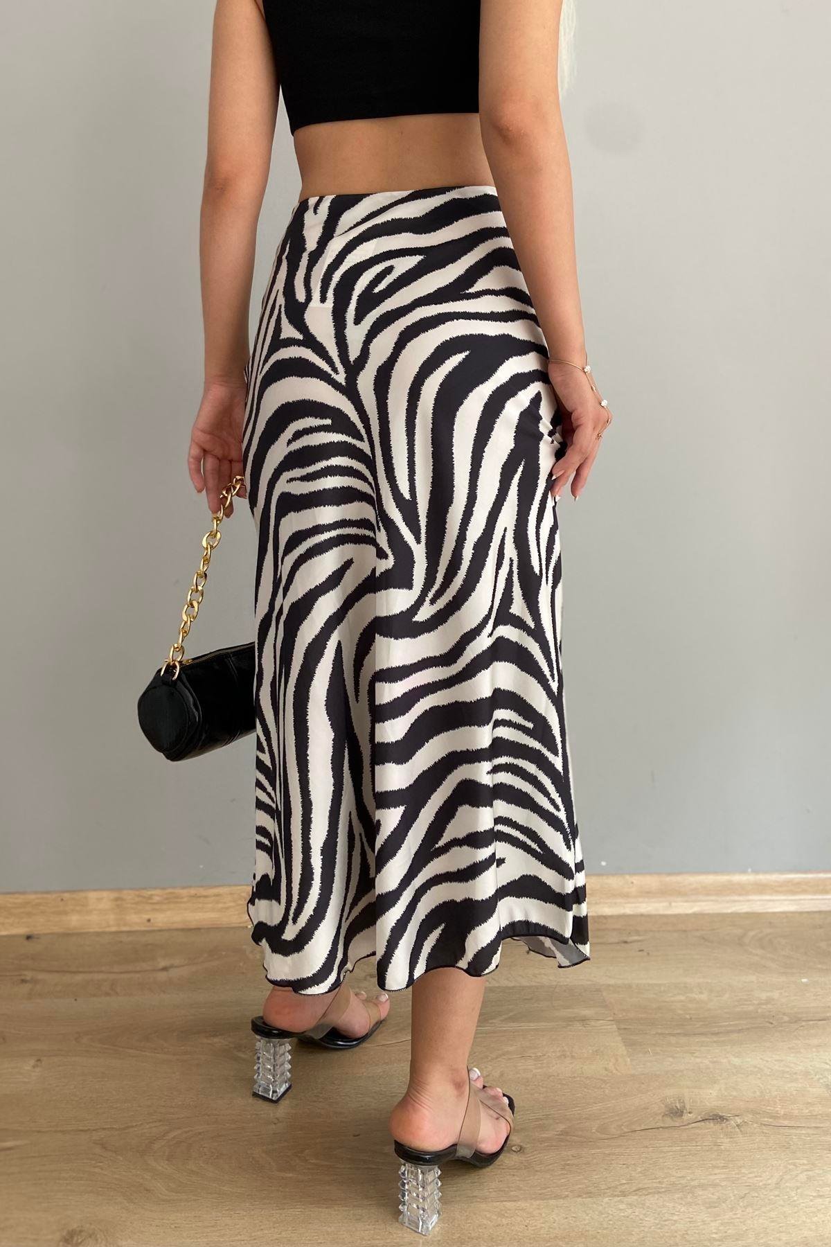 ZEBRA DESEN SATEN ETEK
