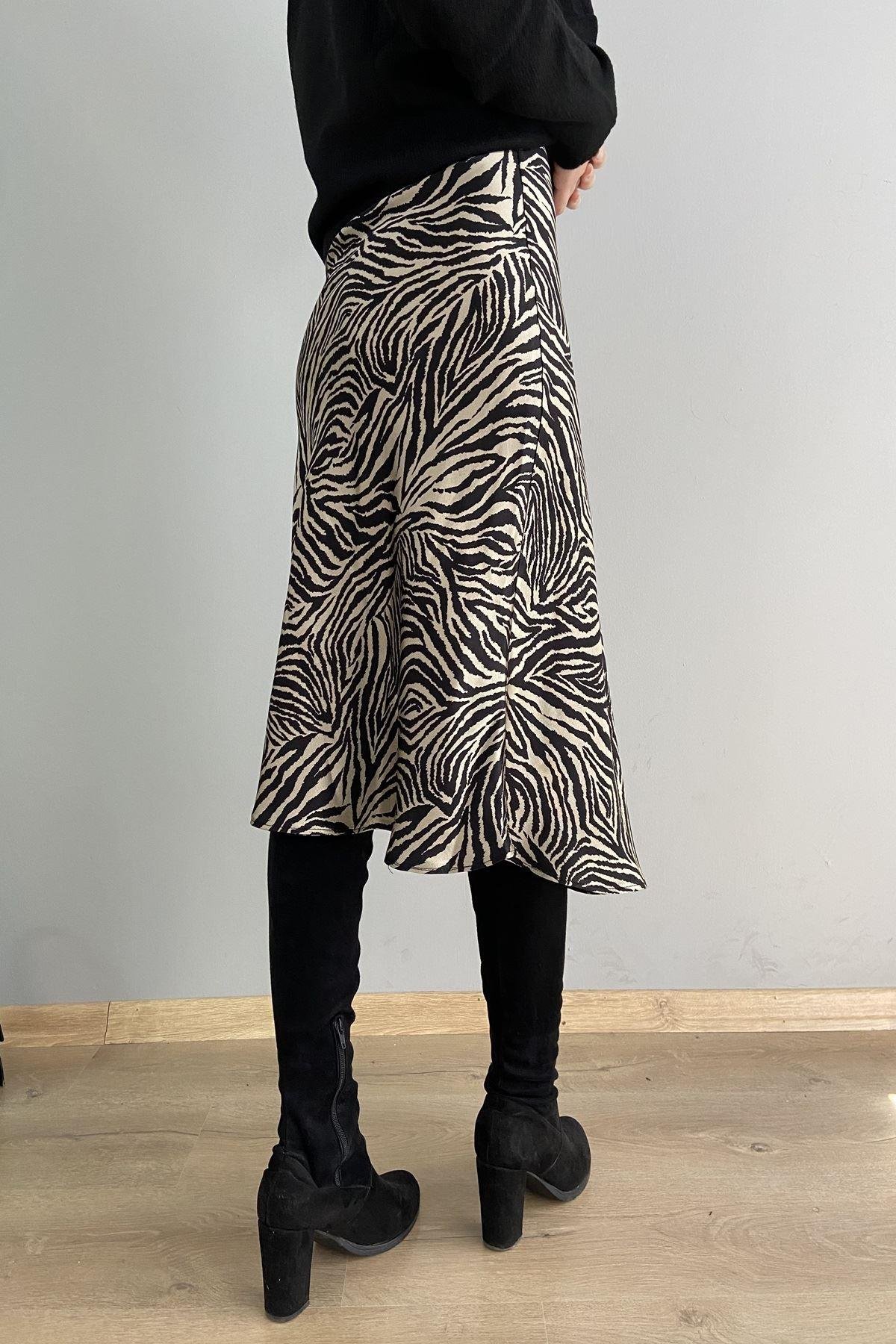 ZEBRA DESEN SATEN ETEK