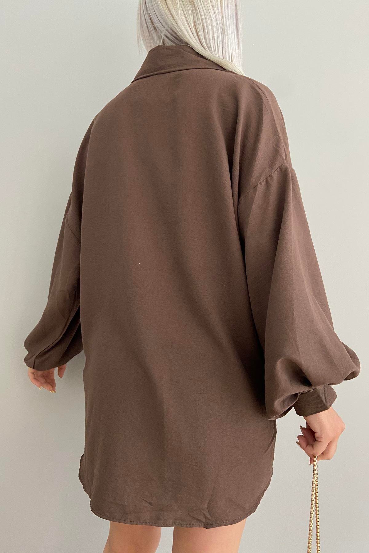 CEP DETAY OVERSIZE GÖMLEK