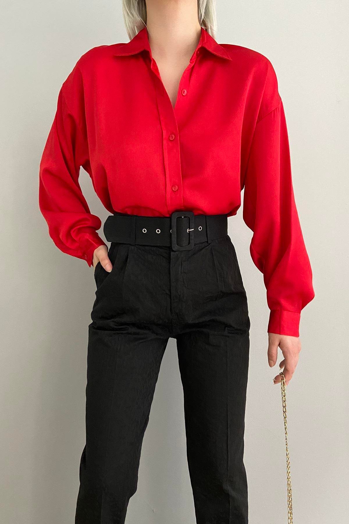 DÜZ SATEN GÖMLEK