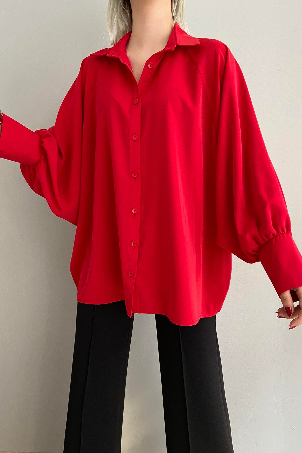 REGLAN KOL KREP SATEN GÖMLEK