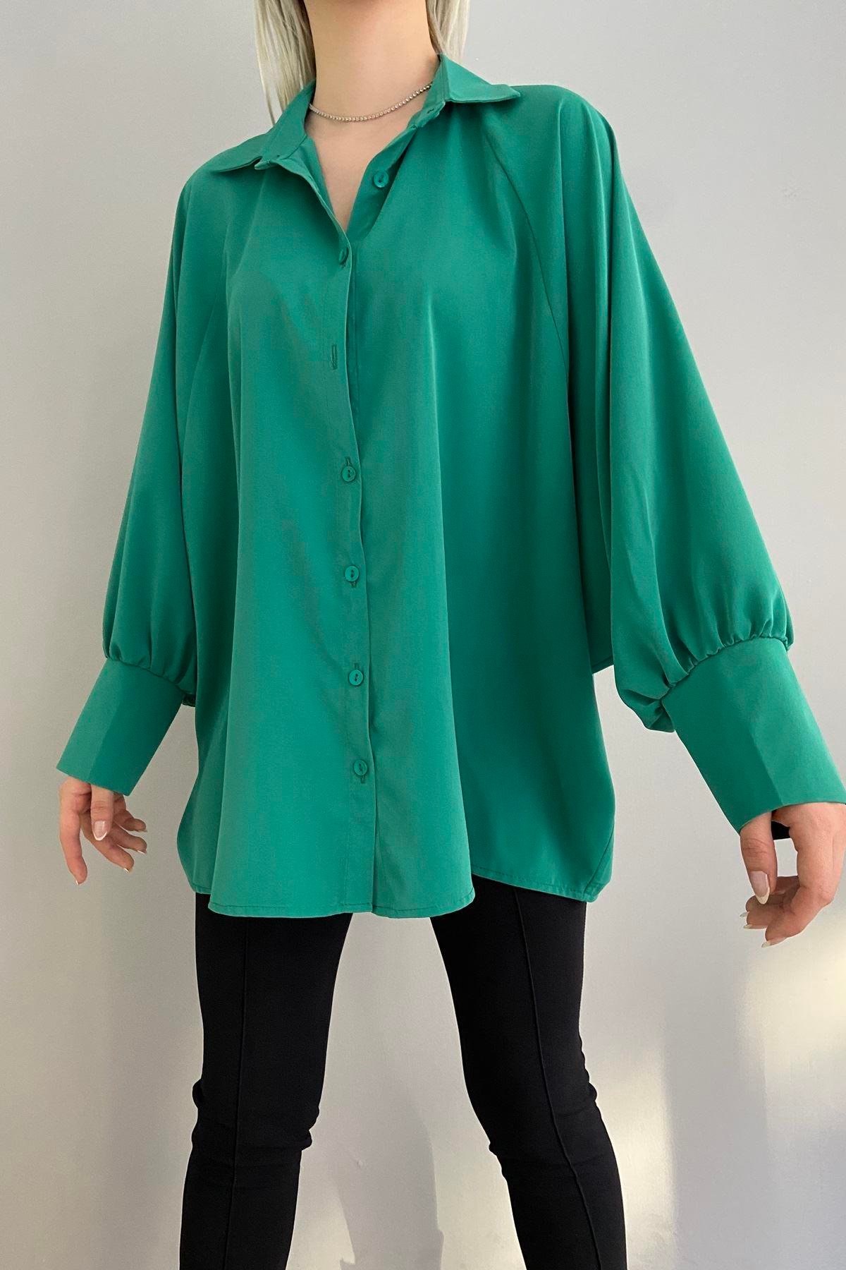 REGLAN KOL KREP SATEN GÖMLEK