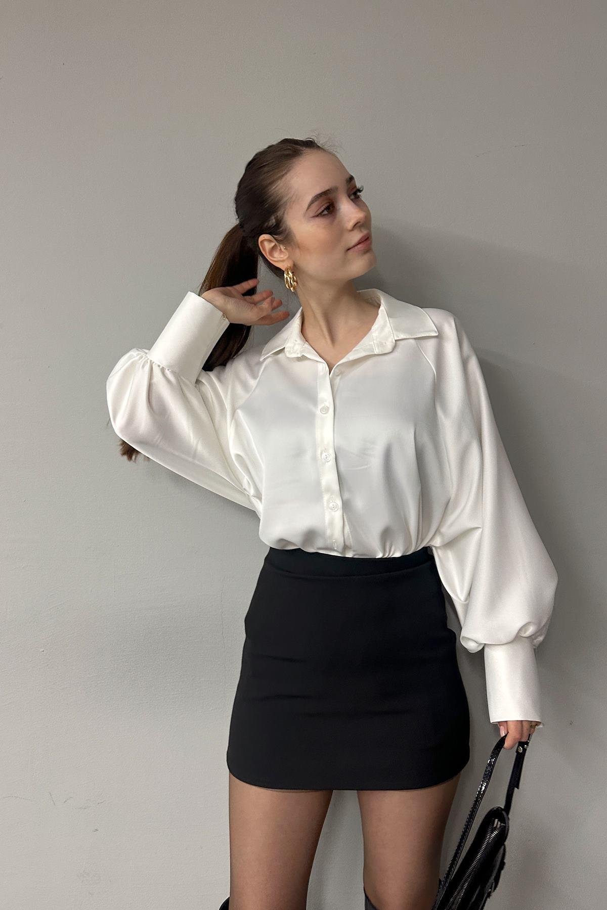 REGLAN KOL SATEN GÖMLEK