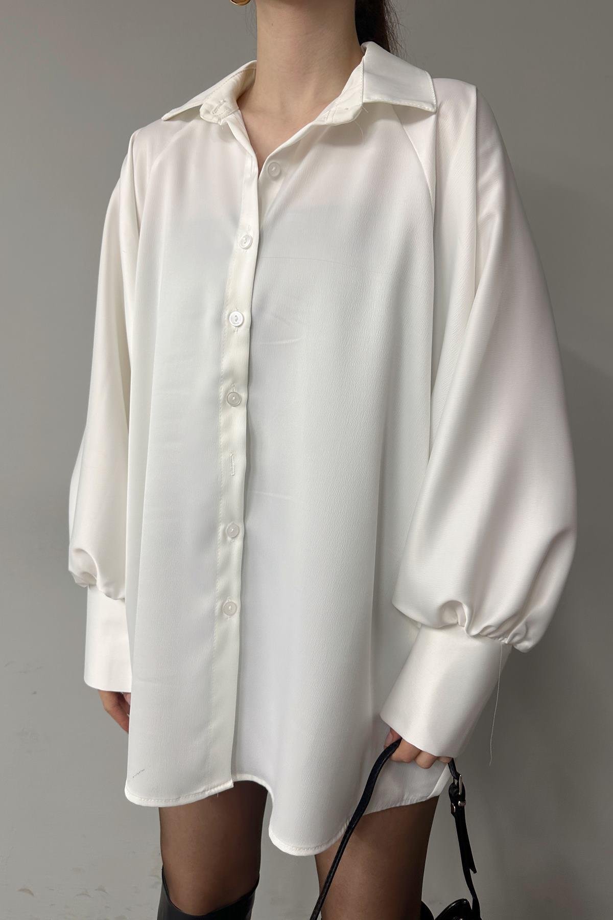 REGLAN KOL SATEN GÖMLEK
