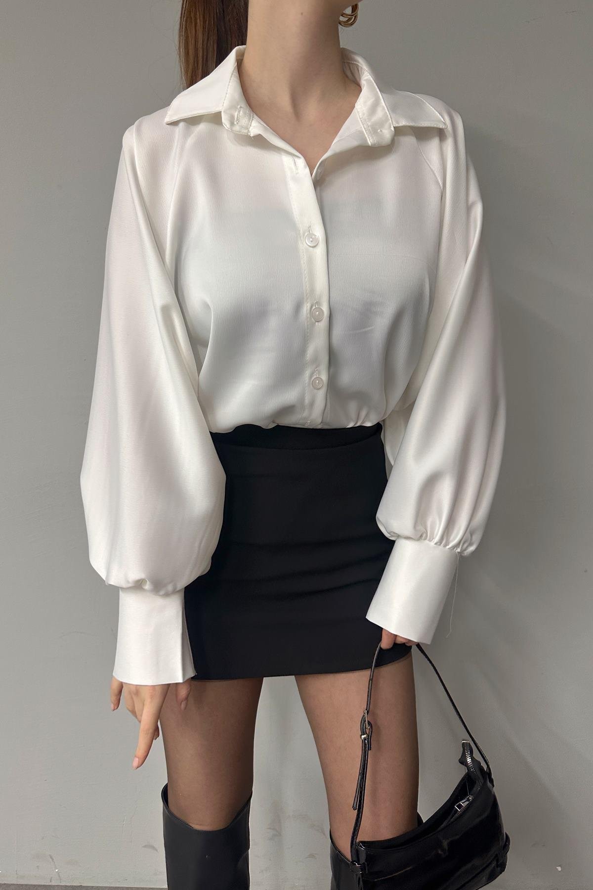 REGLAN KOL SATEN GÖMLEK