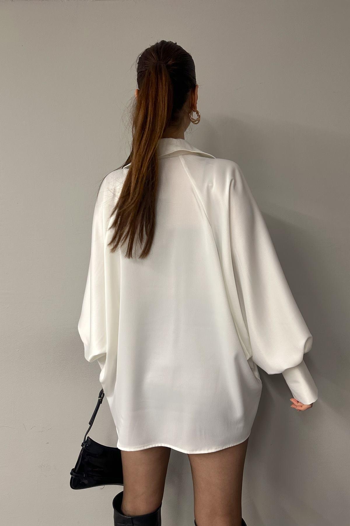 REGLAN KOL SATEN GÖMLEK