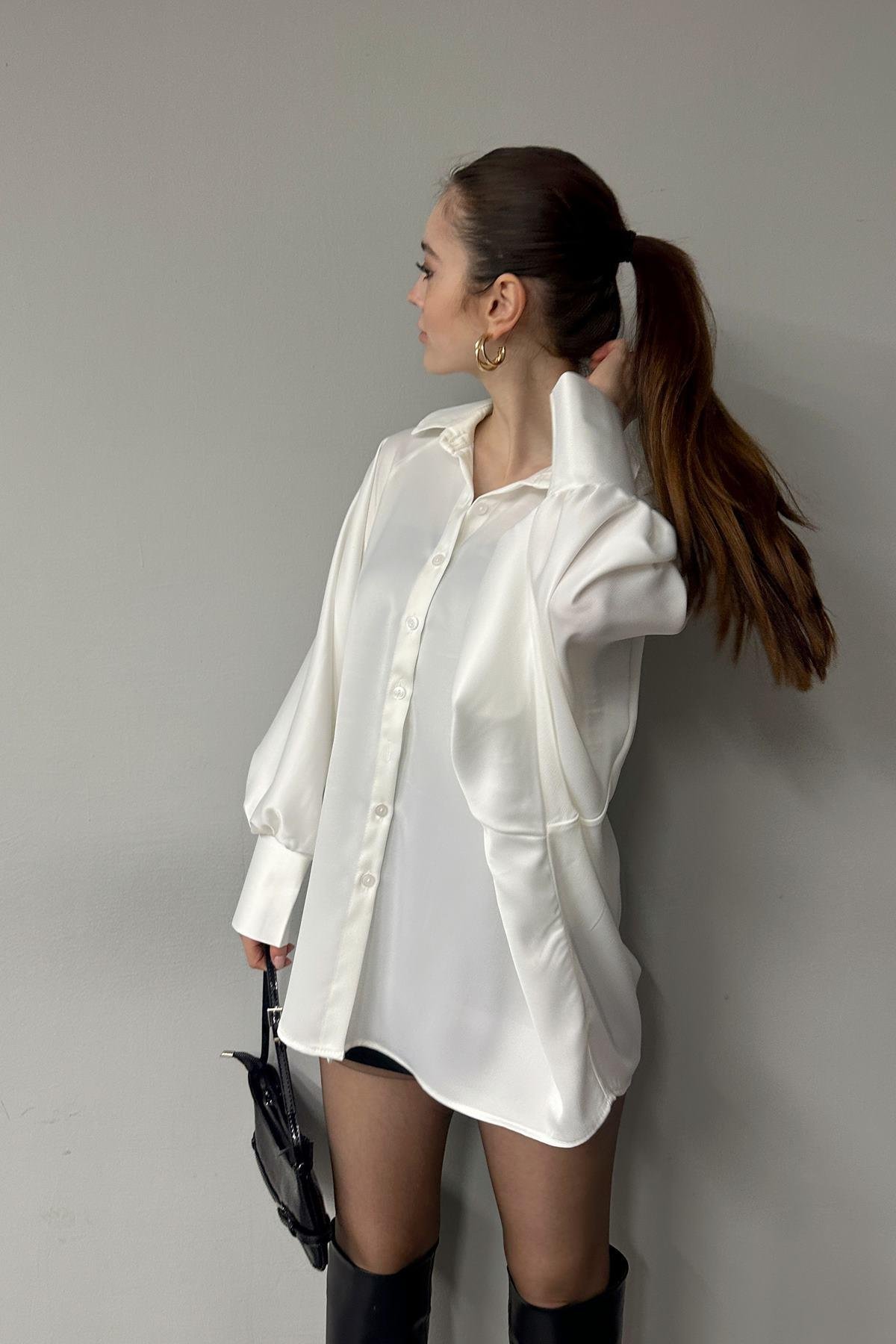 REGLAN KOL SATEN GÖMLEK