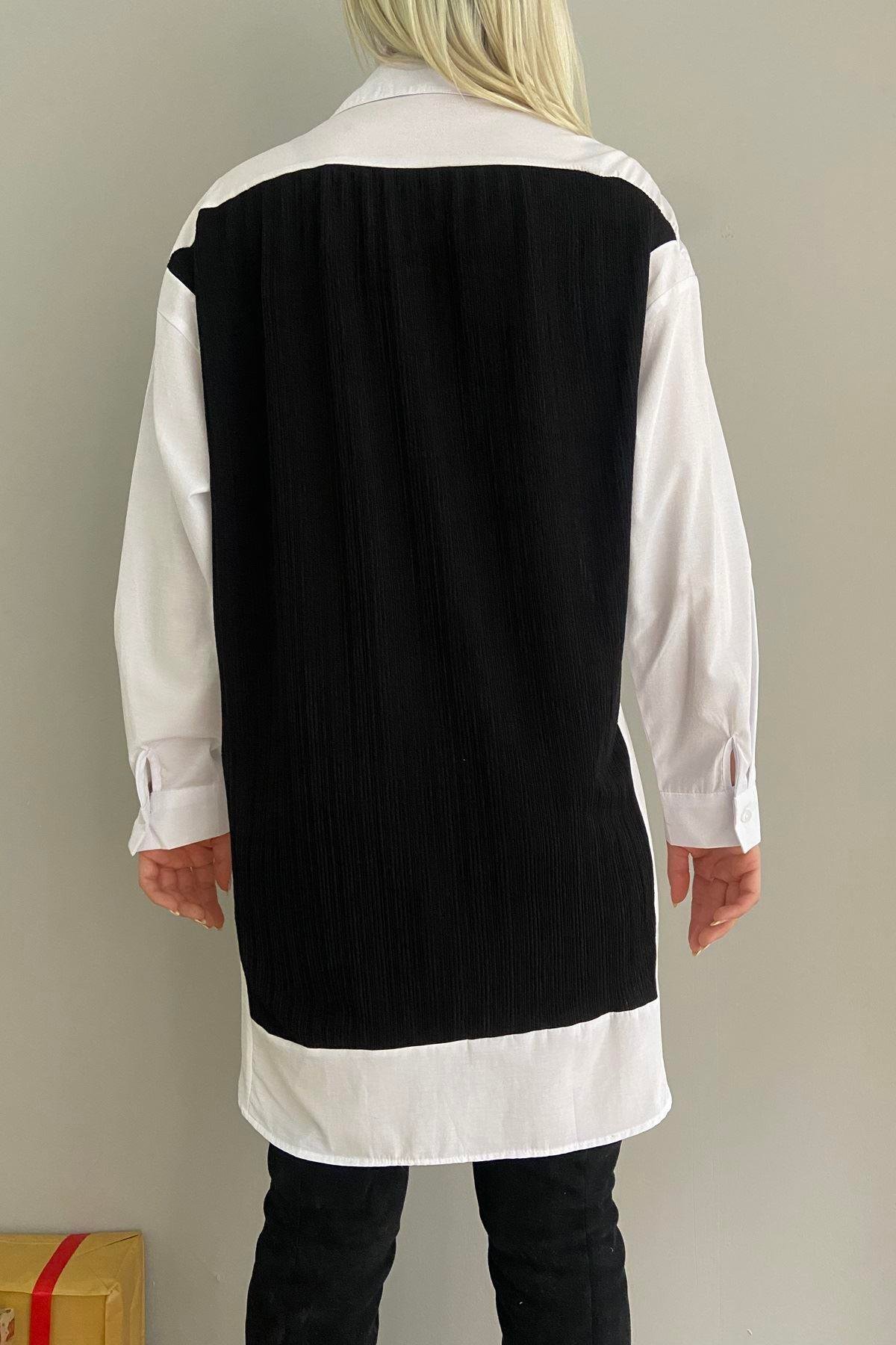 TRIKO SÜETER DETAYLI COTON TUNİK