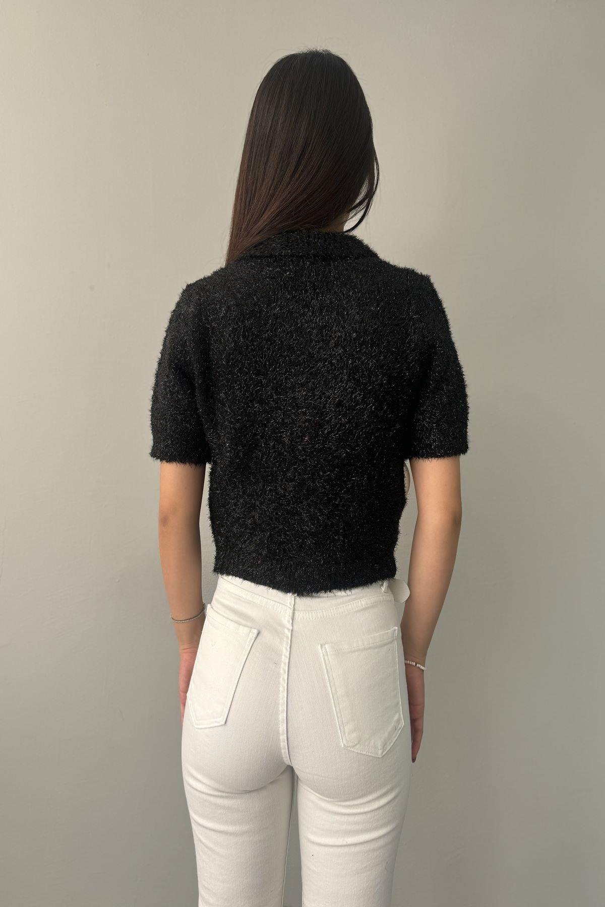 POLO YAKA DÜĞMELİ SİMLİ TRIKO HIRKA