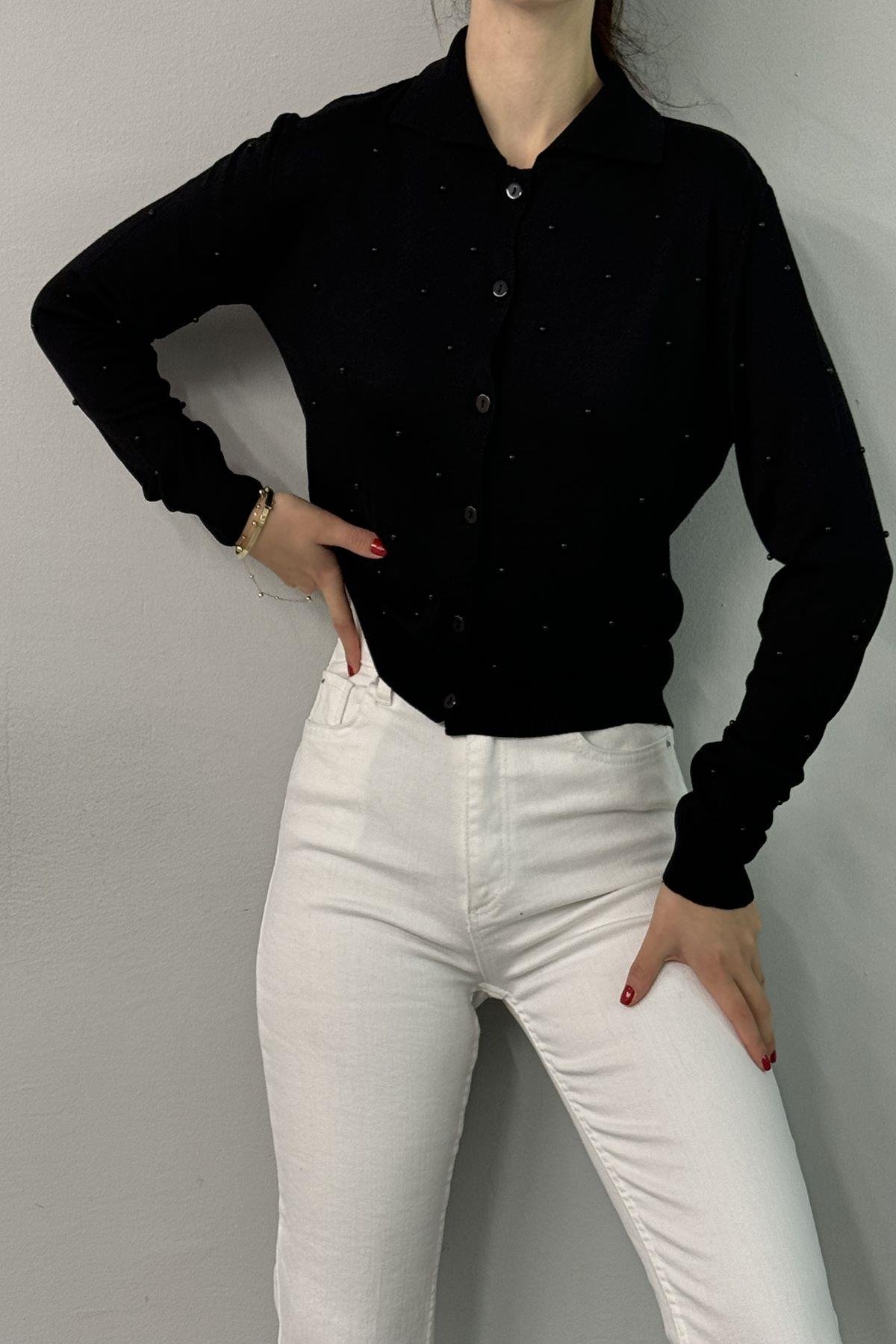 POLO YAKA İNCİ DETAY TRIKO
