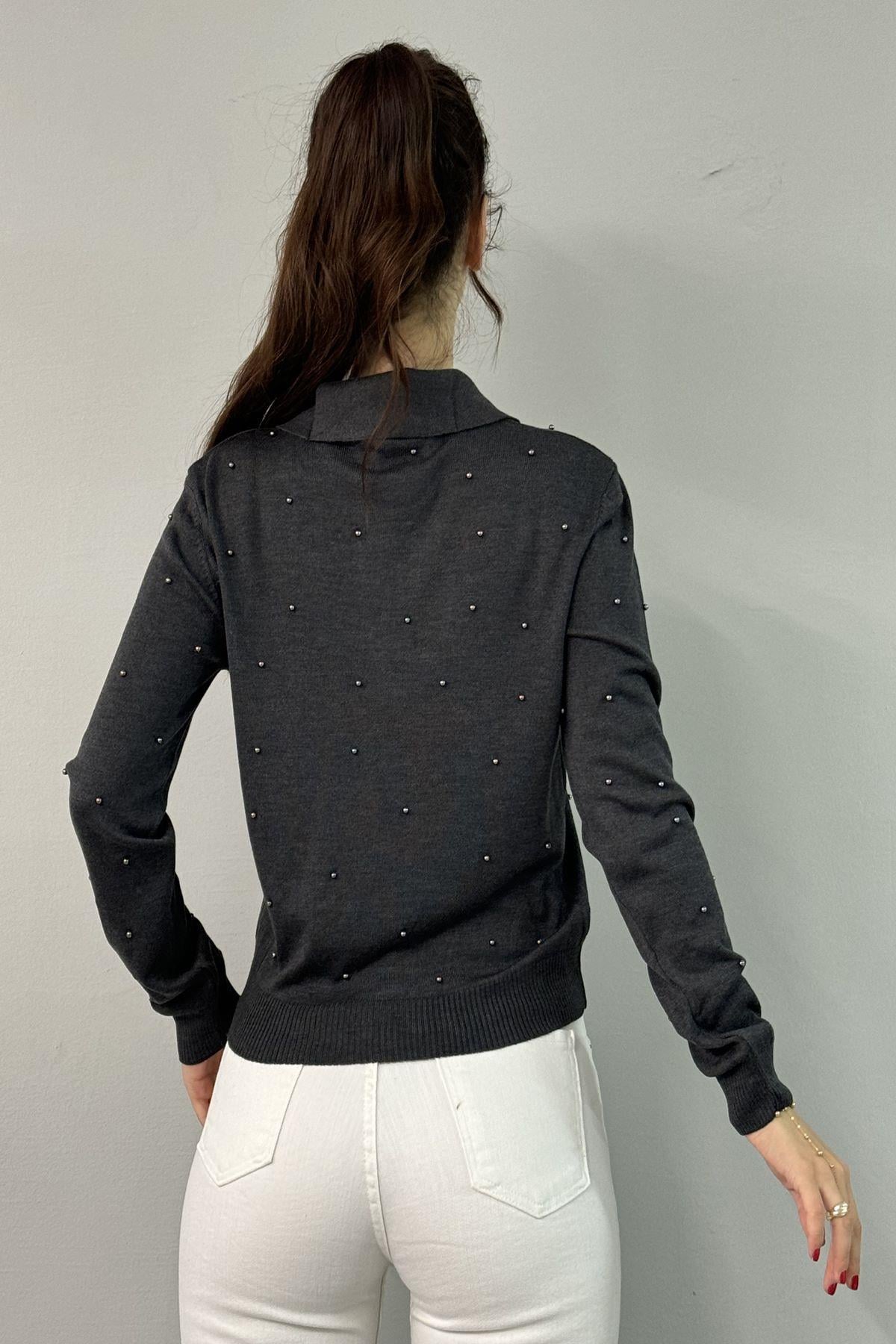 POLO YAKA İNCİ DETAY TRIKO