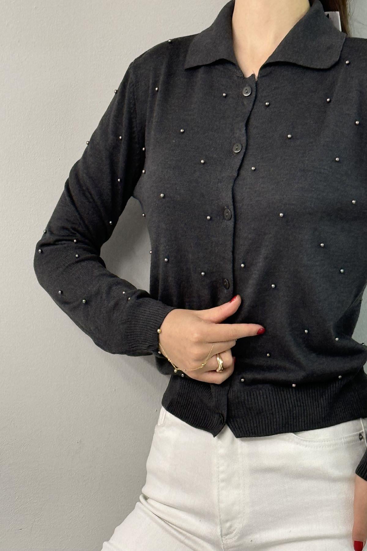 POLO YAKA İNCİ DETAY TRIKO