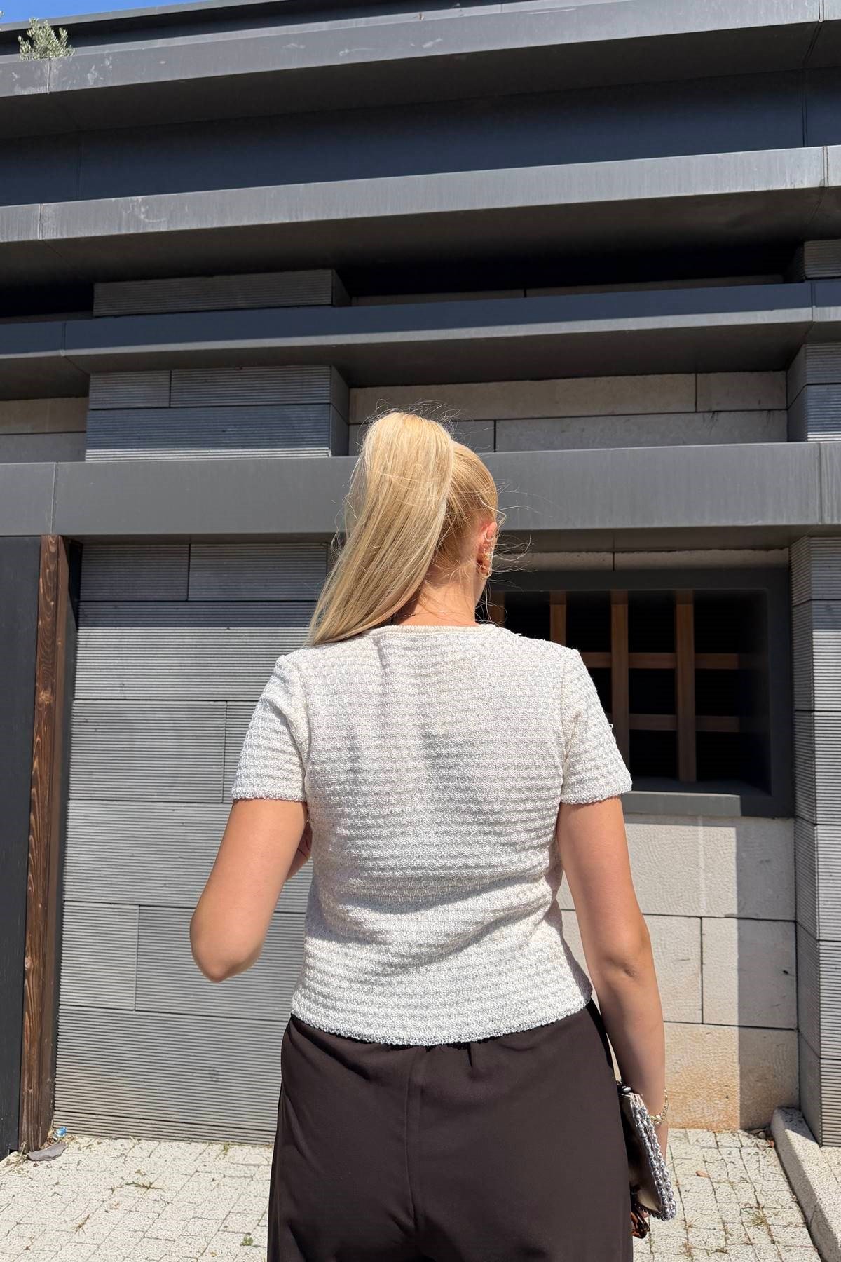 PULLU METALİK İP TRIKO HIRKA