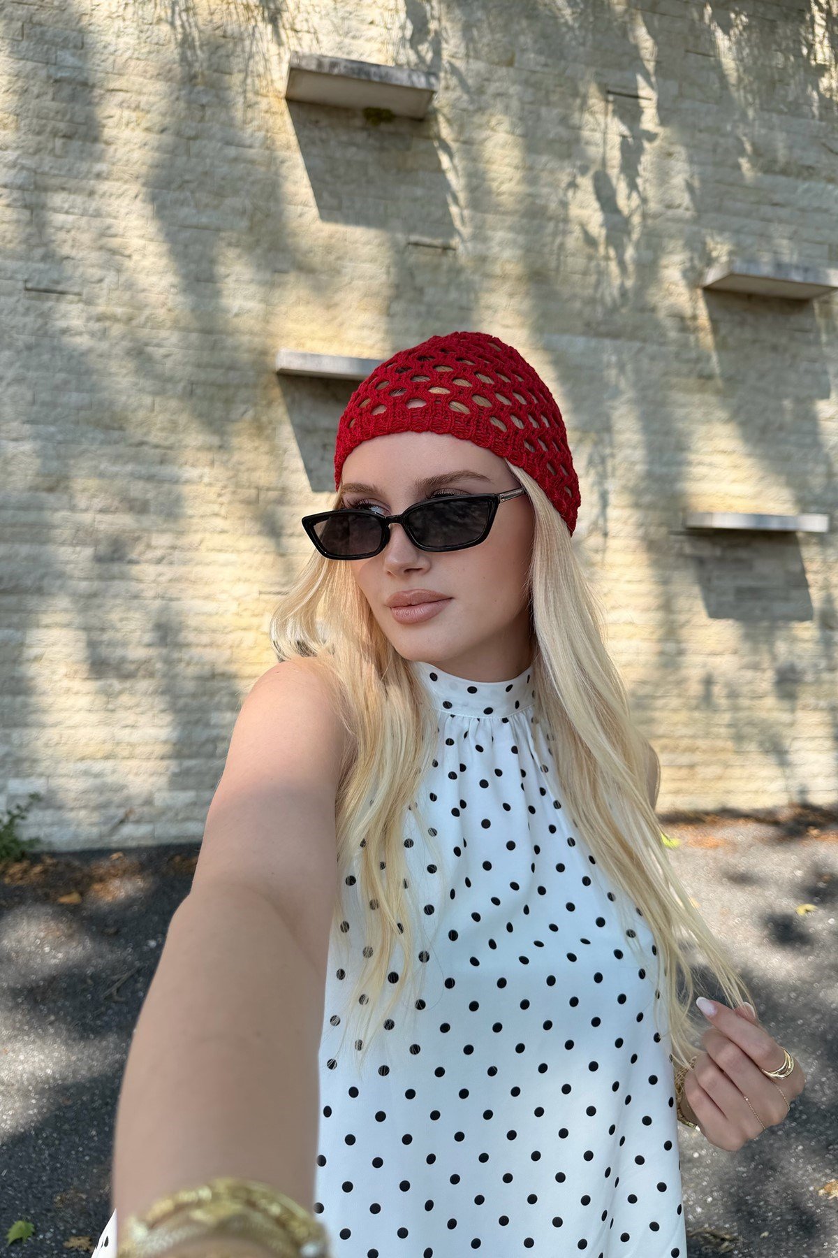 EL YAPIMI FİLE ÖRGÜ ŞAPKA BANDANA