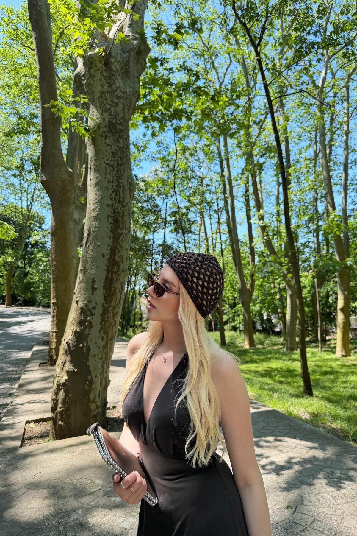 EL YAPIMI FİLE ÖRGÜ ŞAPKA BANDANA