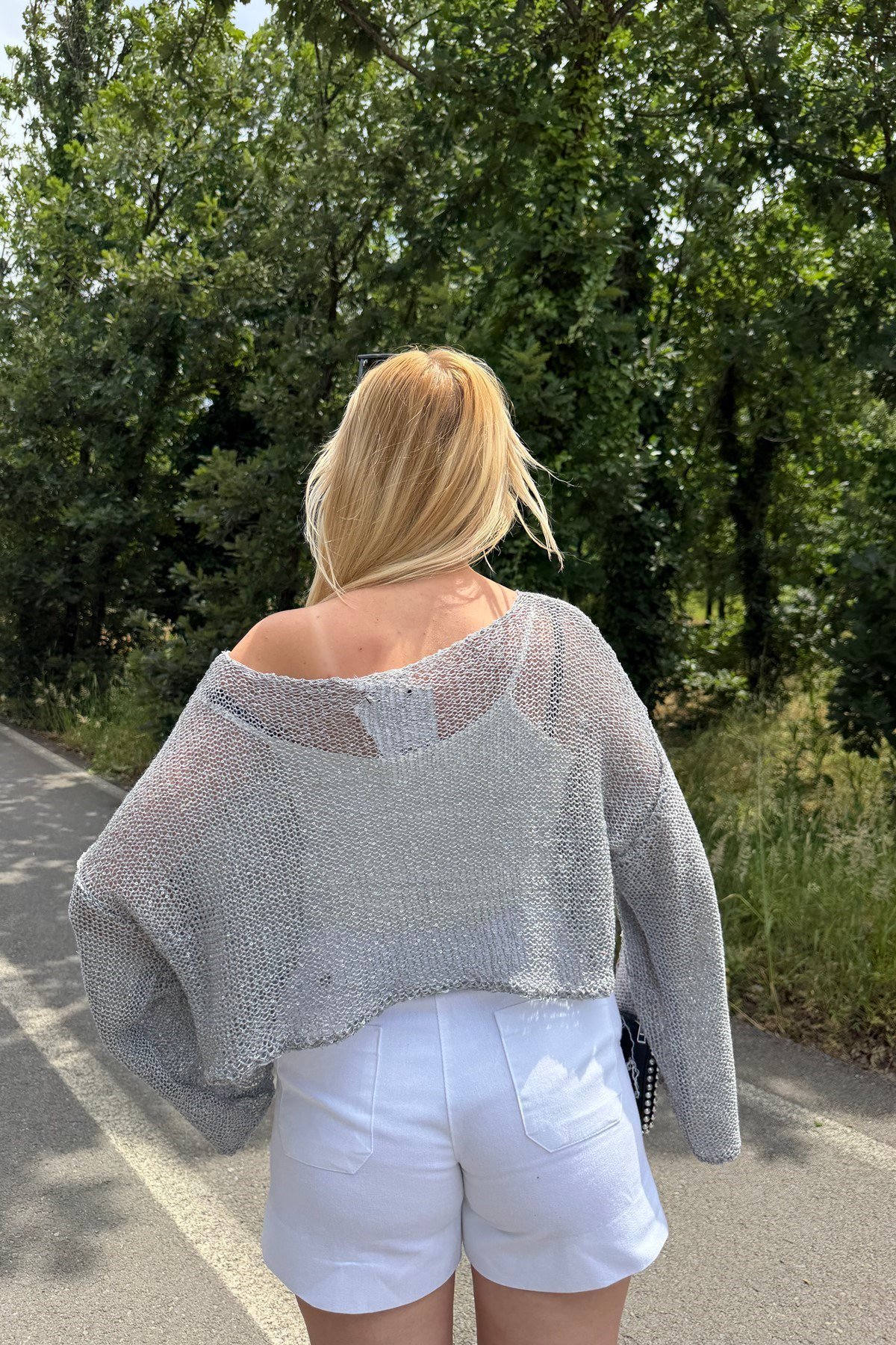 PARLAK TAŞLI BEACH CROP TOP