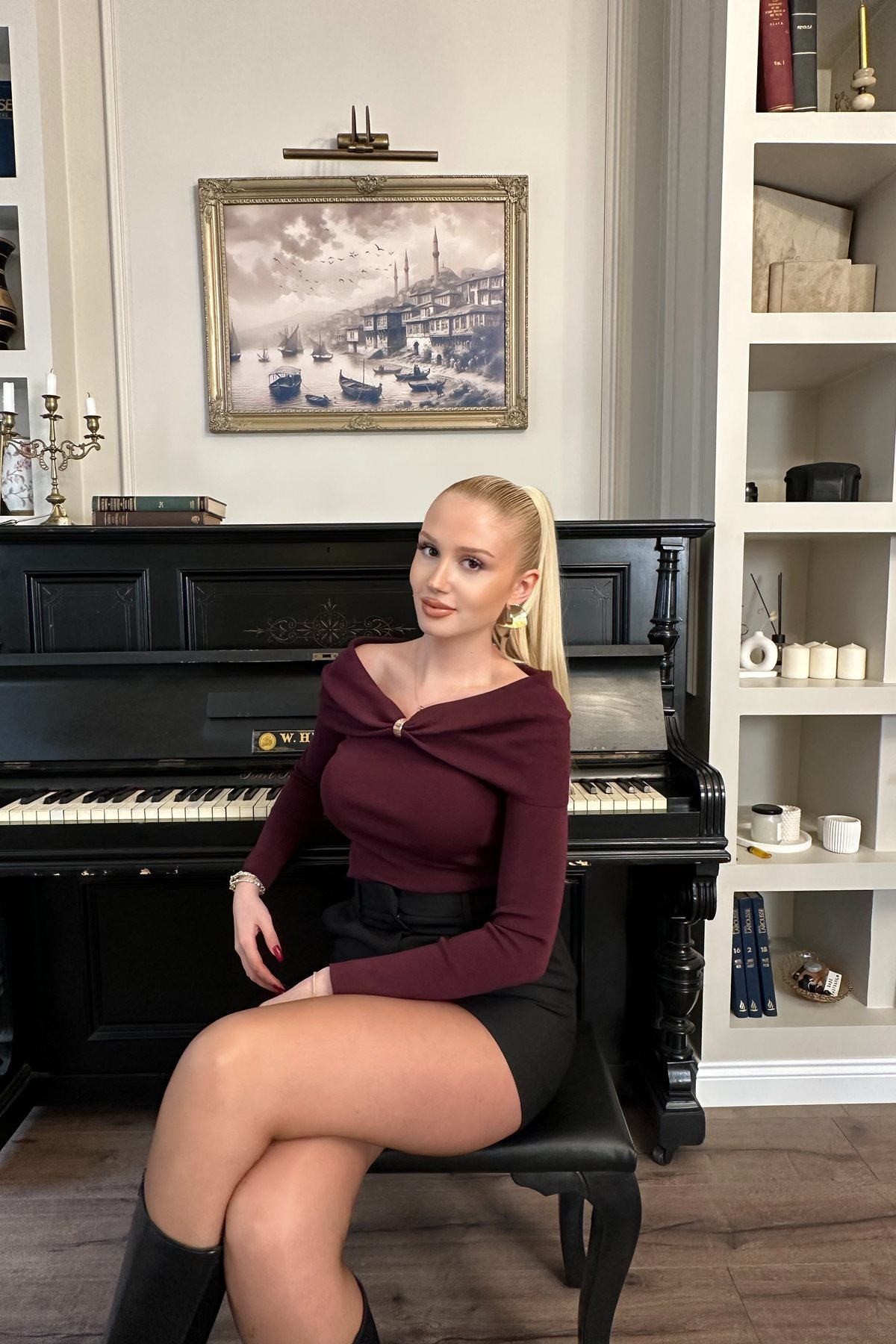 BARDOT YAKA AKSESUARLI TRIKO KAZAK