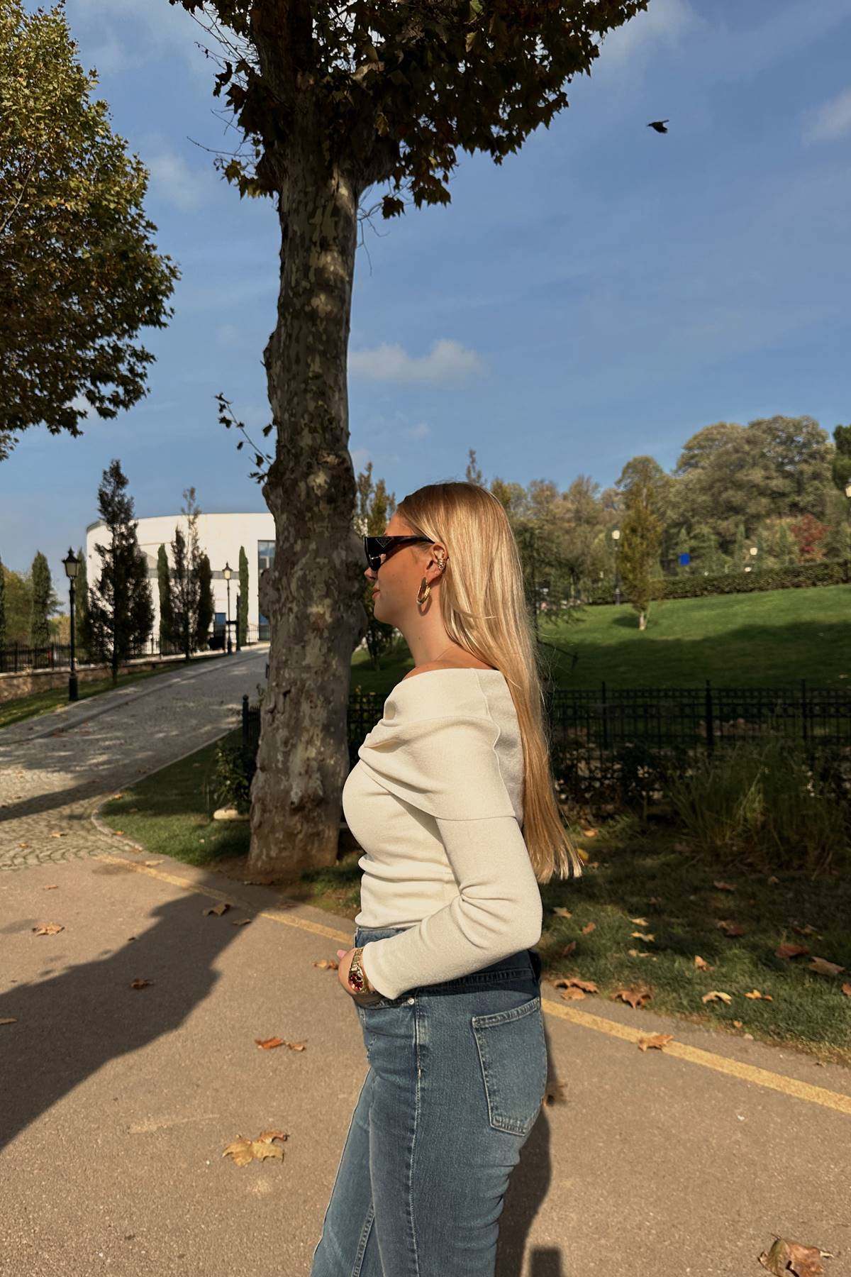 BARDOT YAKA AKSESUARLI TRIKO KAZAK