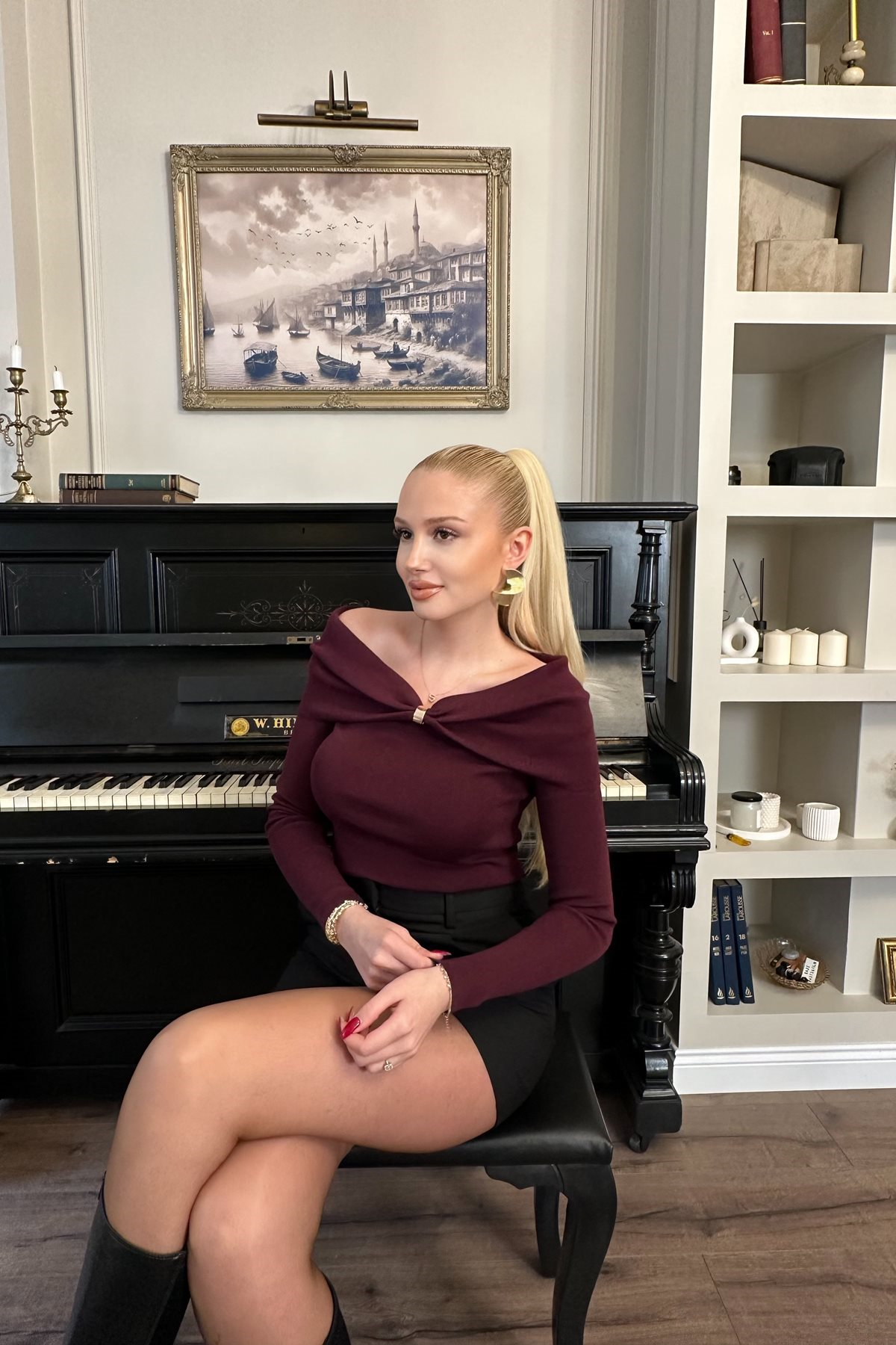 BARDOT YAKA AKSESUARLI TRIKO KAZAK