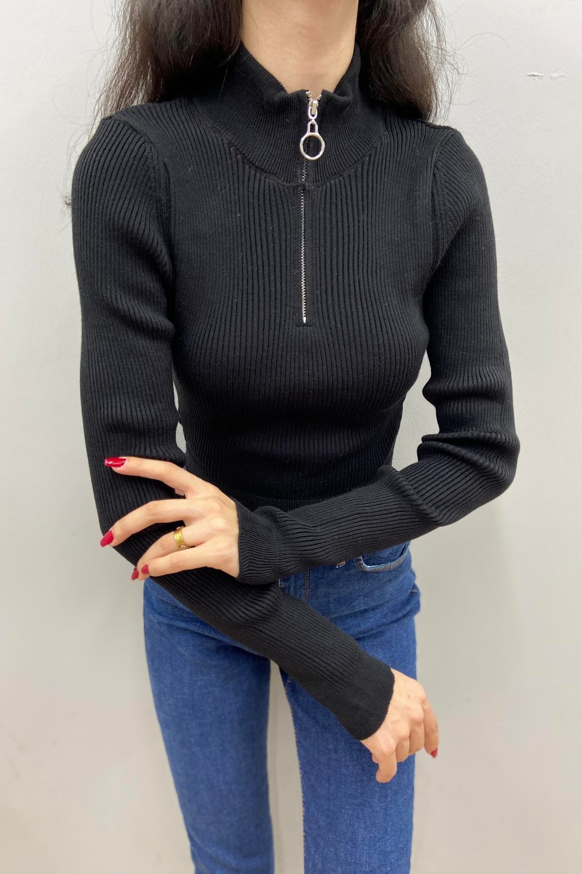 FITİLLİ FERMUARLI CROP TRIKO