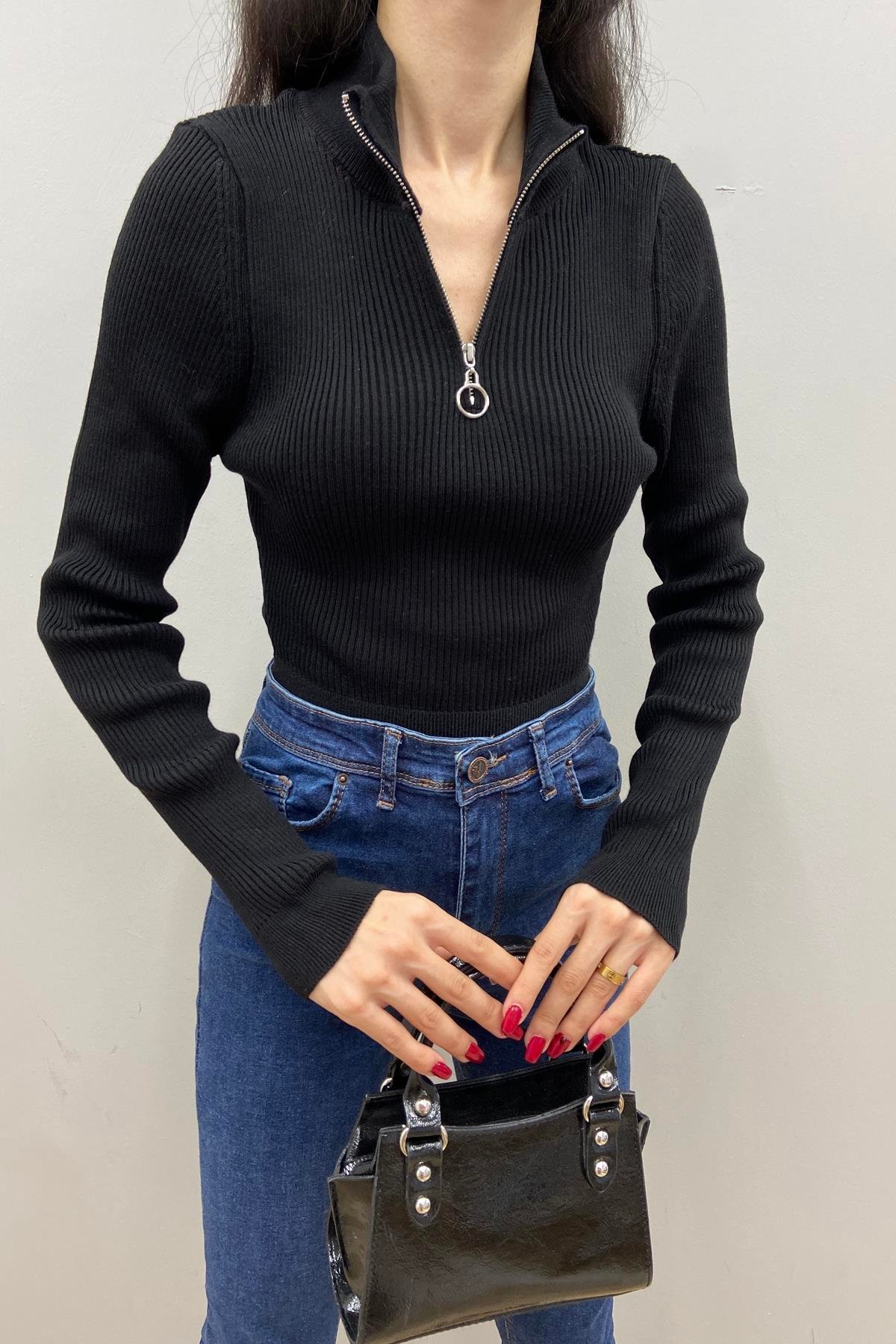 FITİLLİ FERMUARLI CROP TRIKO