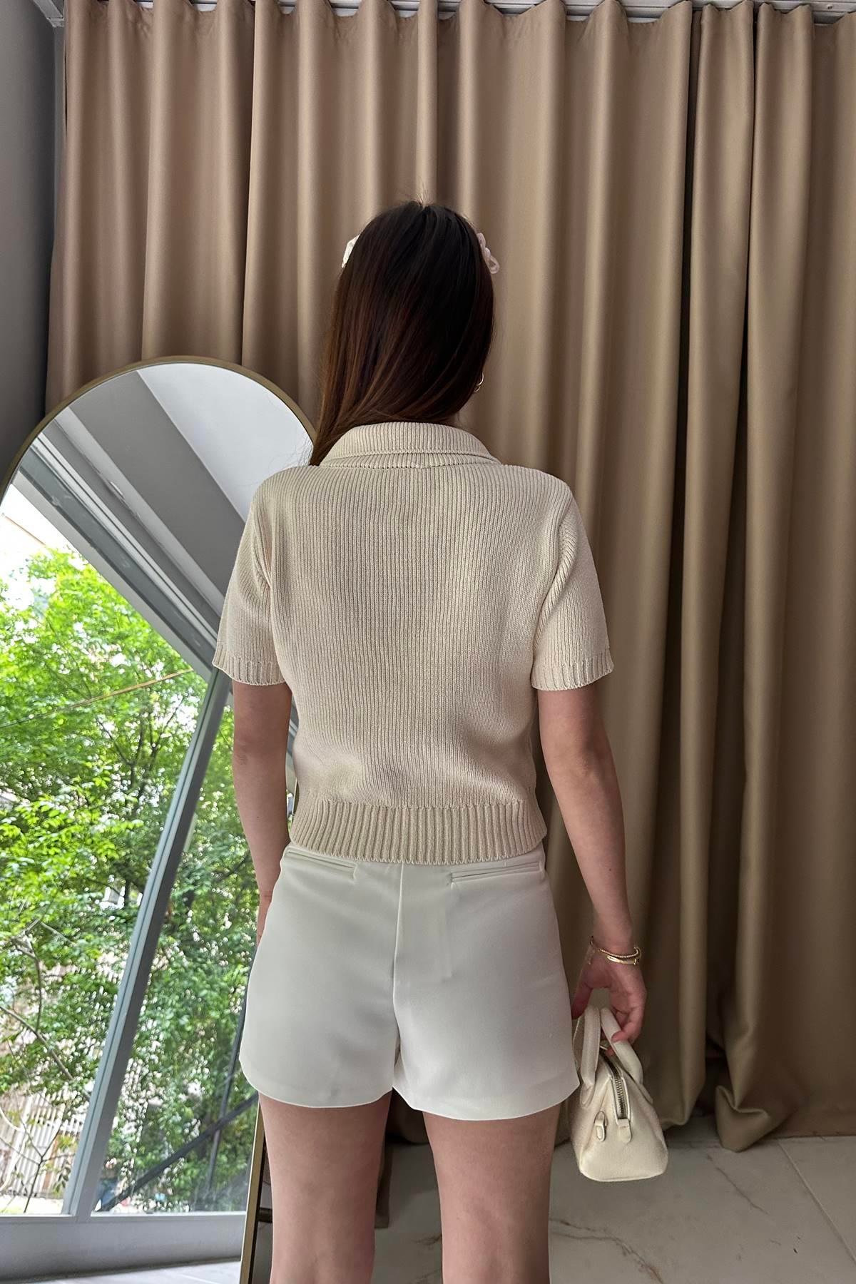POLO YAKA BAĞCIK DETAYLI HIRKA