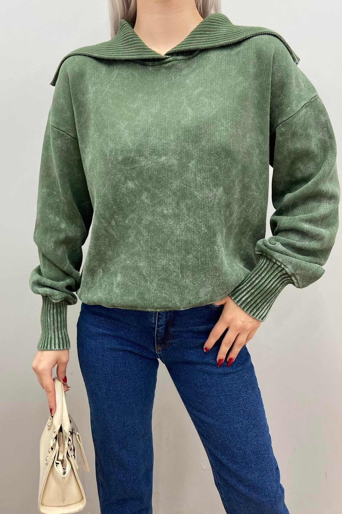 SOLUK EFEKTLİ GENİŞ POLO YAKA TRIKO