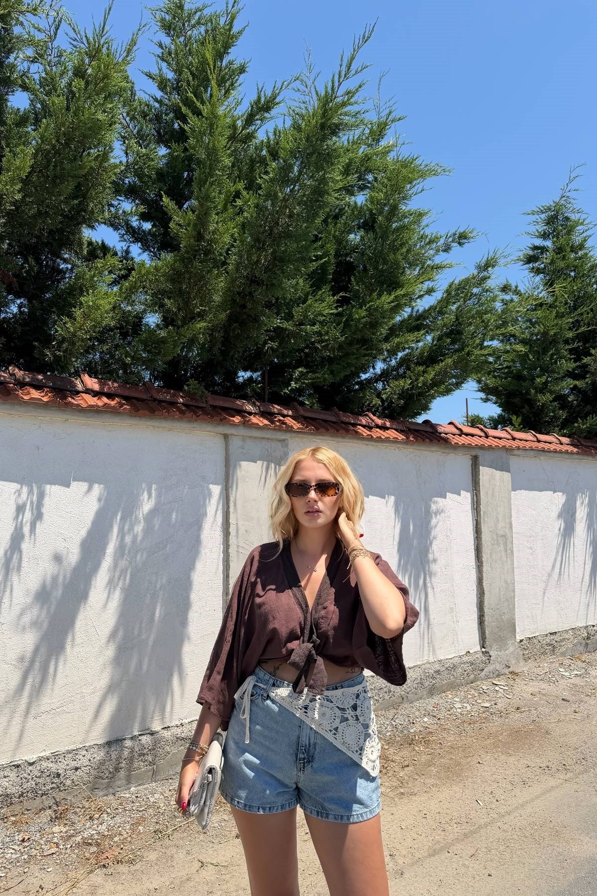DANTEL GARNİLİ KIMONO