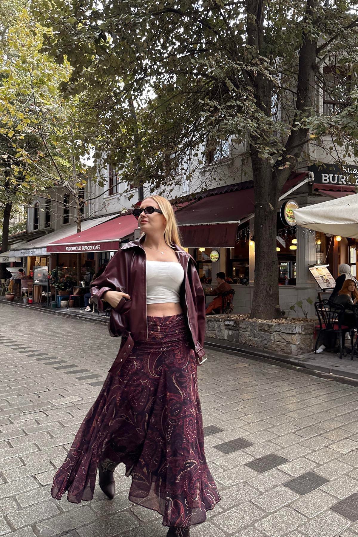 BOMBER DERİ CEKET