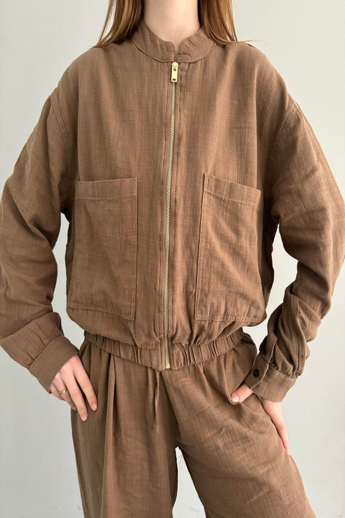 HAKİM YAKA FERMUARLI BOMBER CEKET