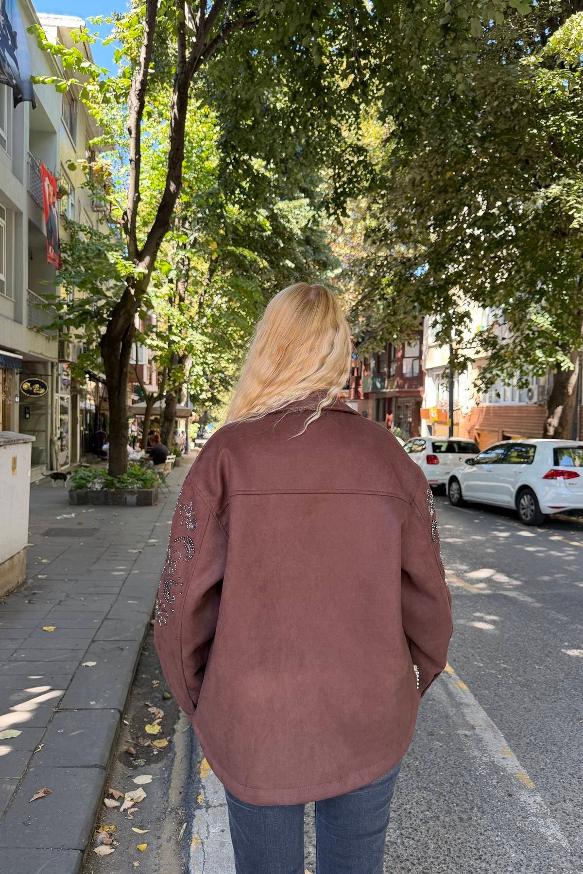 NAKIŞ DETAY NUBUK CEKET