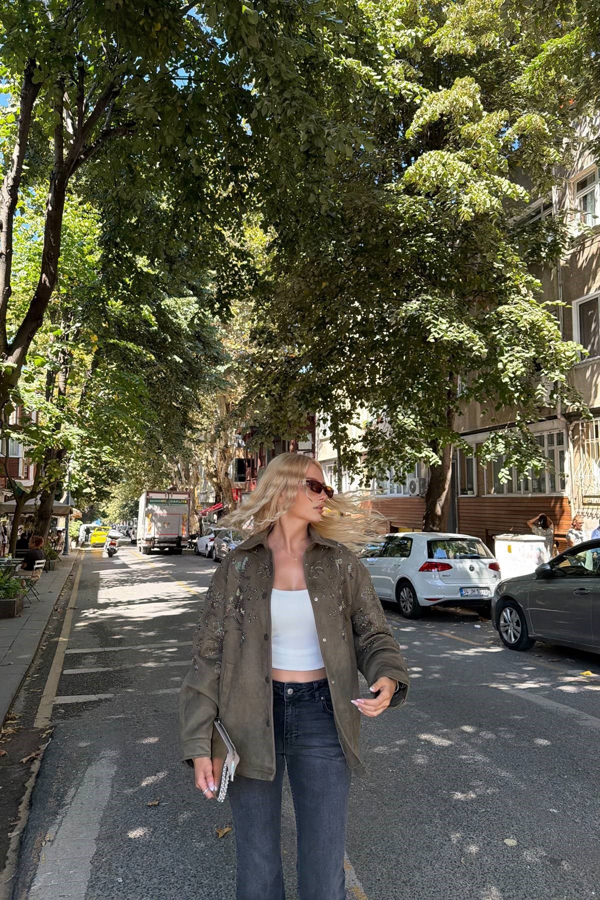 NAKIŞ DETAY NUBUK CEKET