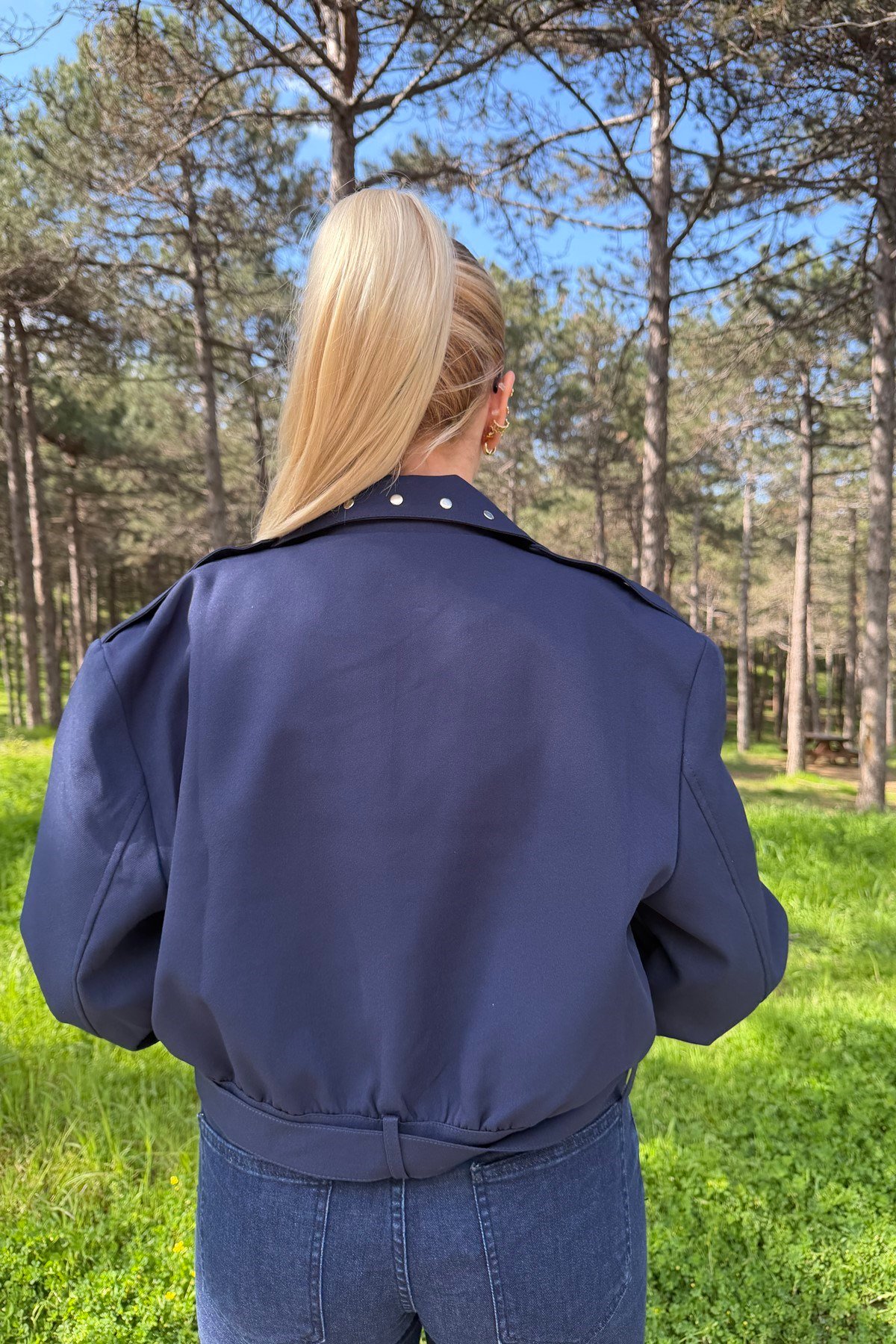 ZIMBA DETAYLI CROP CEKET