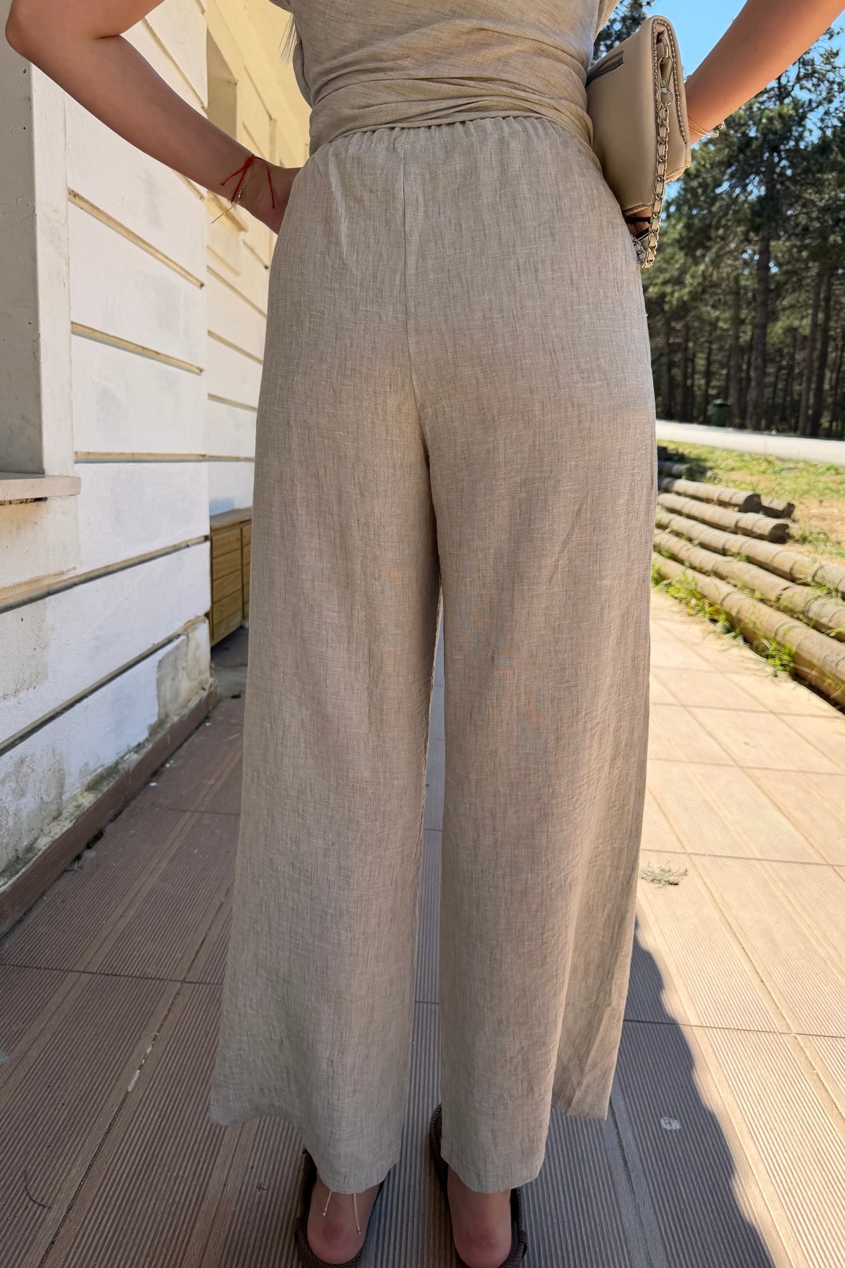 BAĞCIK DETAYLI PANTOLON