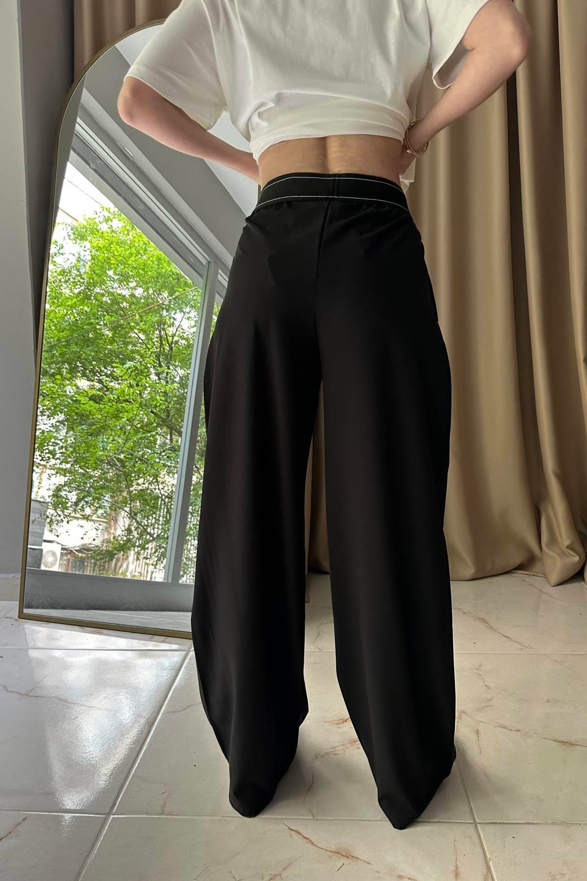BEL LASTİK DETAY PANTOLON