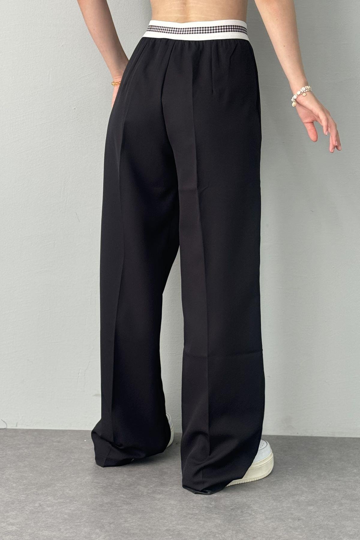 BEL LASTİK DETAYLI PANTOLON