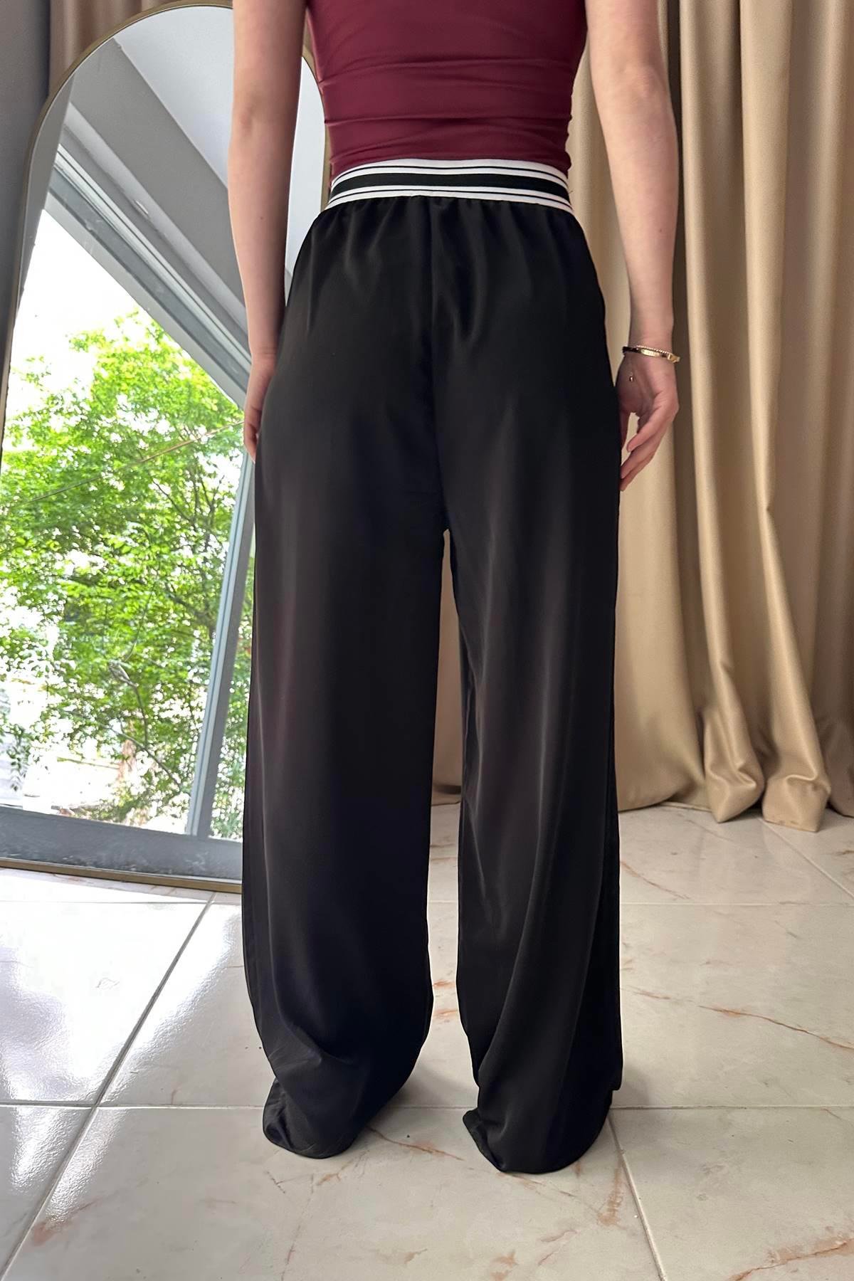 BEL LASTİK DETAYLI PANTOLON