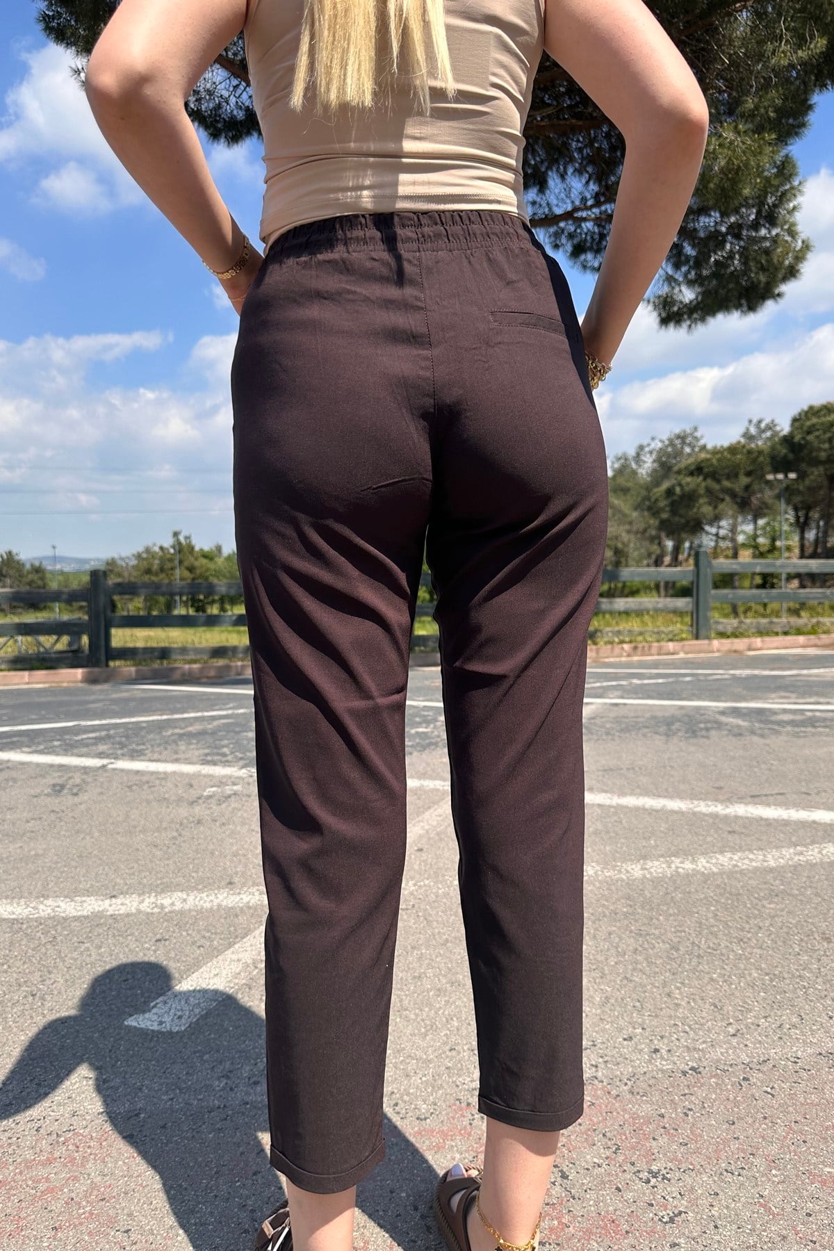 BEL LASTİKLİ FUL LİKRALI PANTOLON