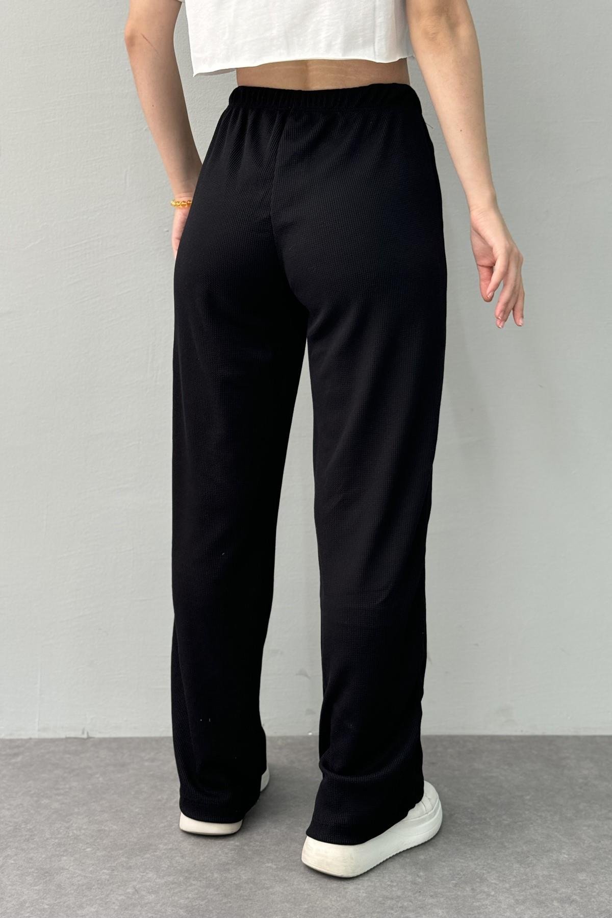 BEL LASTİKLİ ÖRME PANTOLON