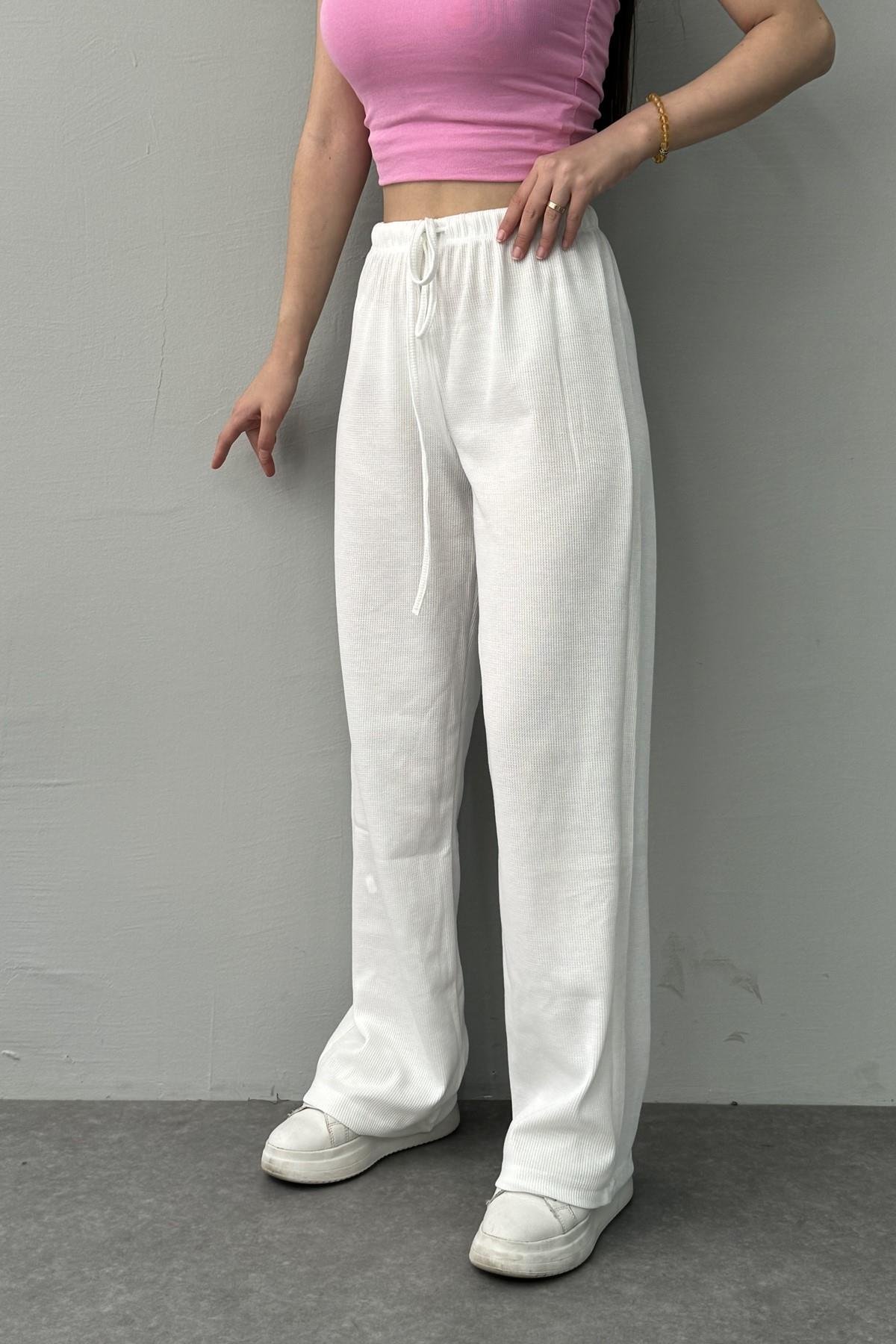 BEL LASTİKLİ ÖRME PANTOLON