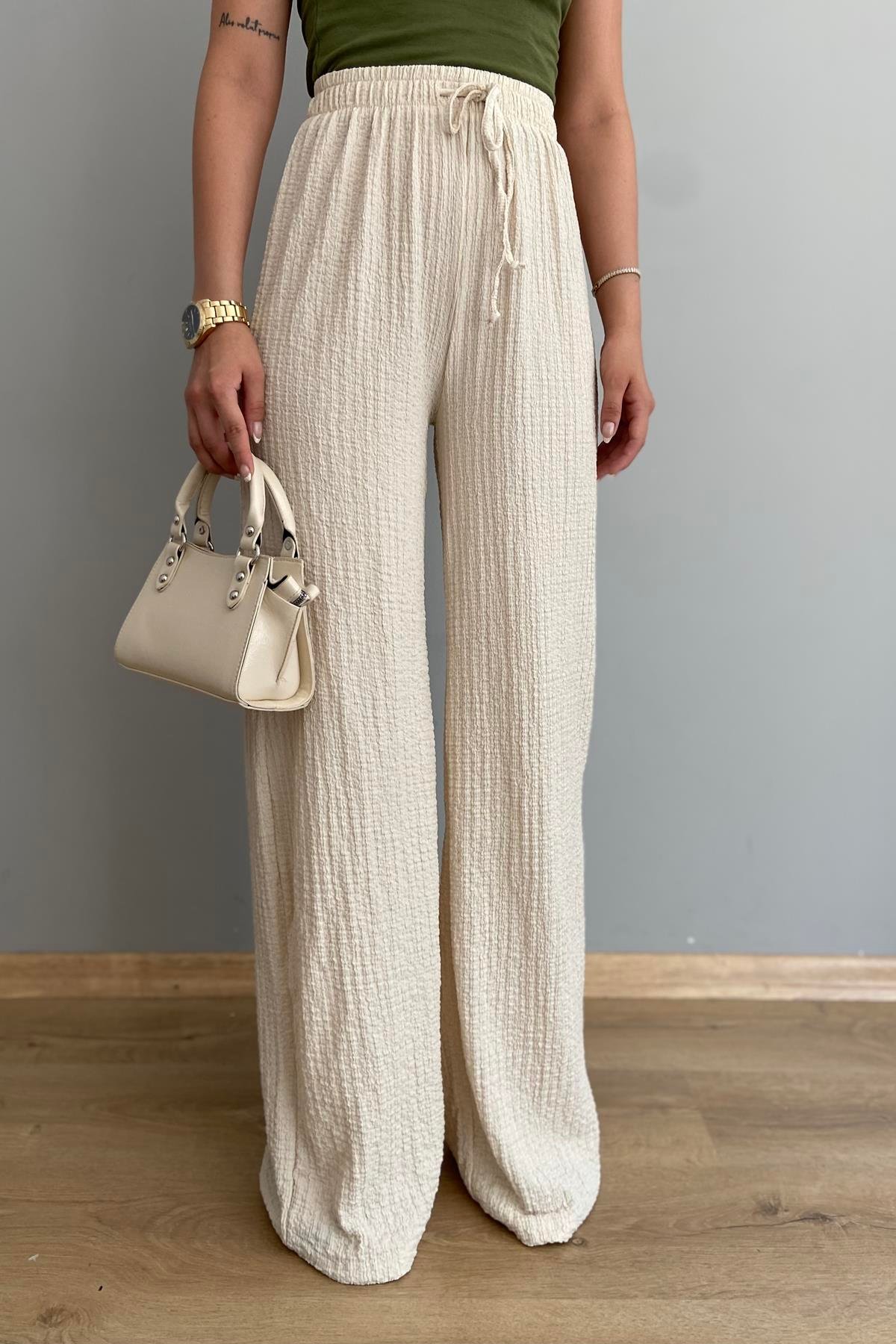 BEL LASTİKLİ PANTALON