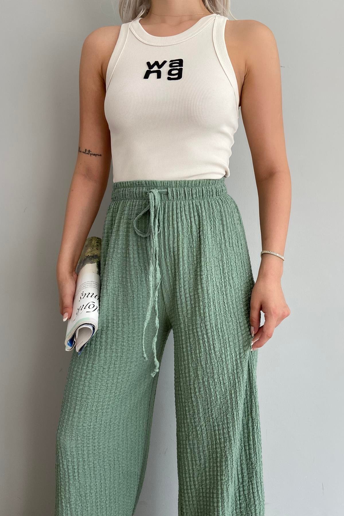 BEL LASTİKLİ PANTALON