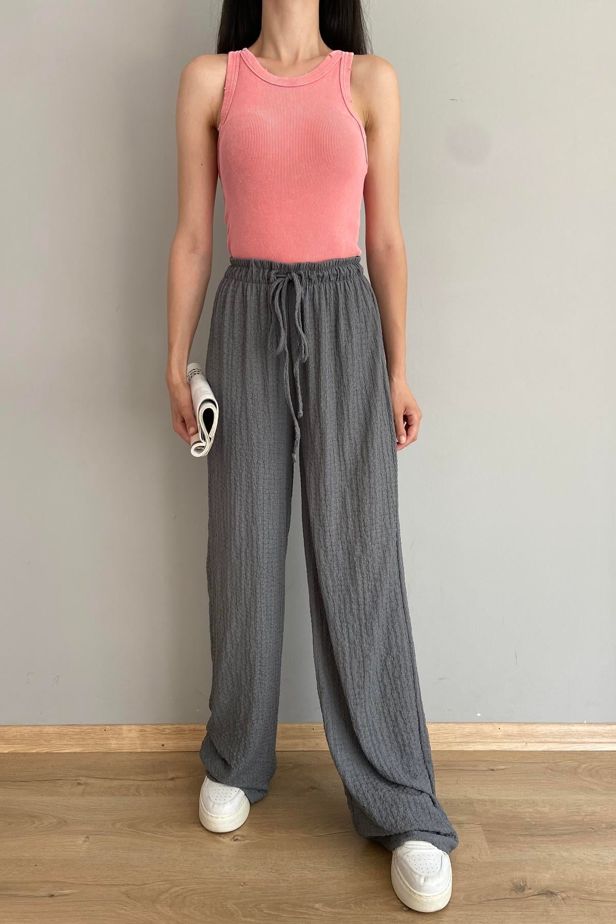 BEL LASTİKLİ PANTALON
