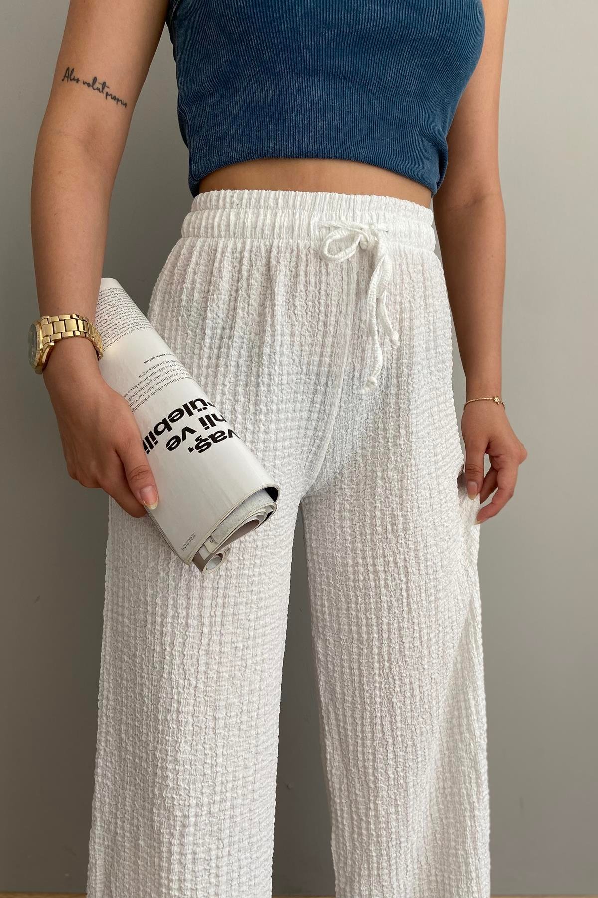 BEL LASTİKLİ PANTALON