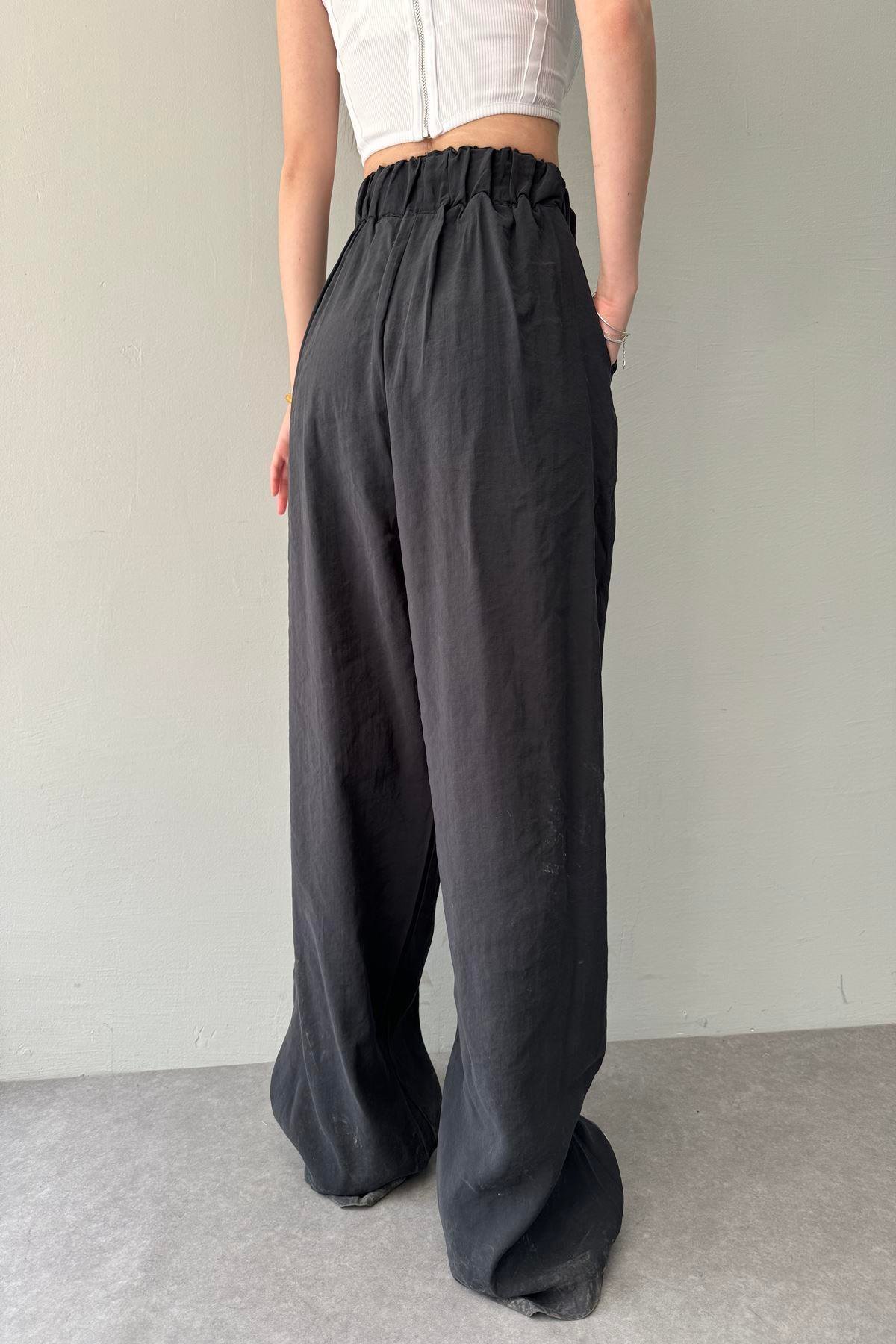 BEL LASTİKLİ TENCEL BOL  PANTOLON
